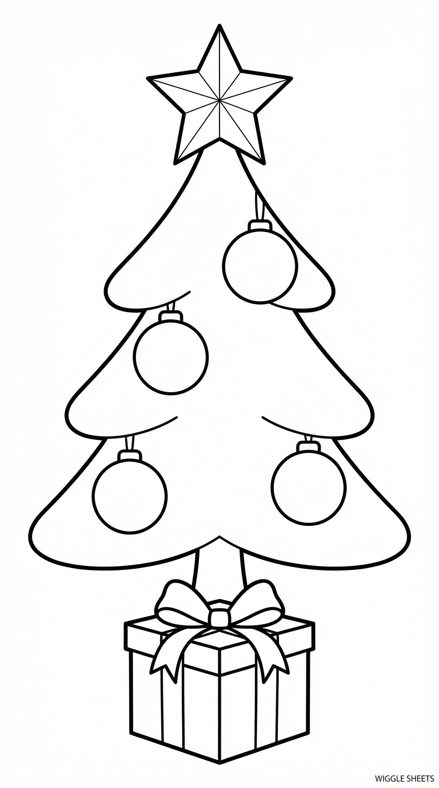 Toddler Christmas Coloring Page