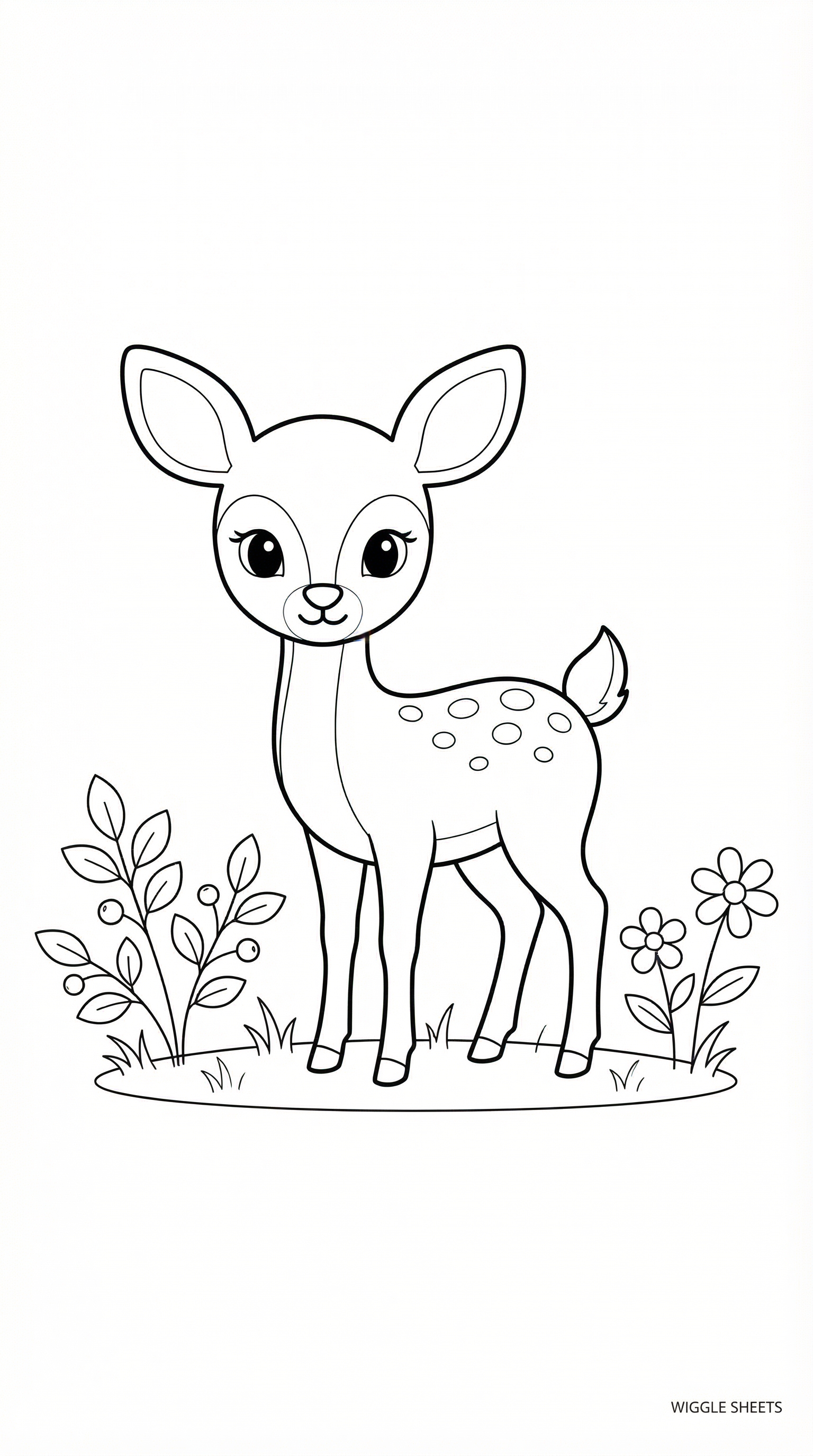 Baby Deer Coloring Page
