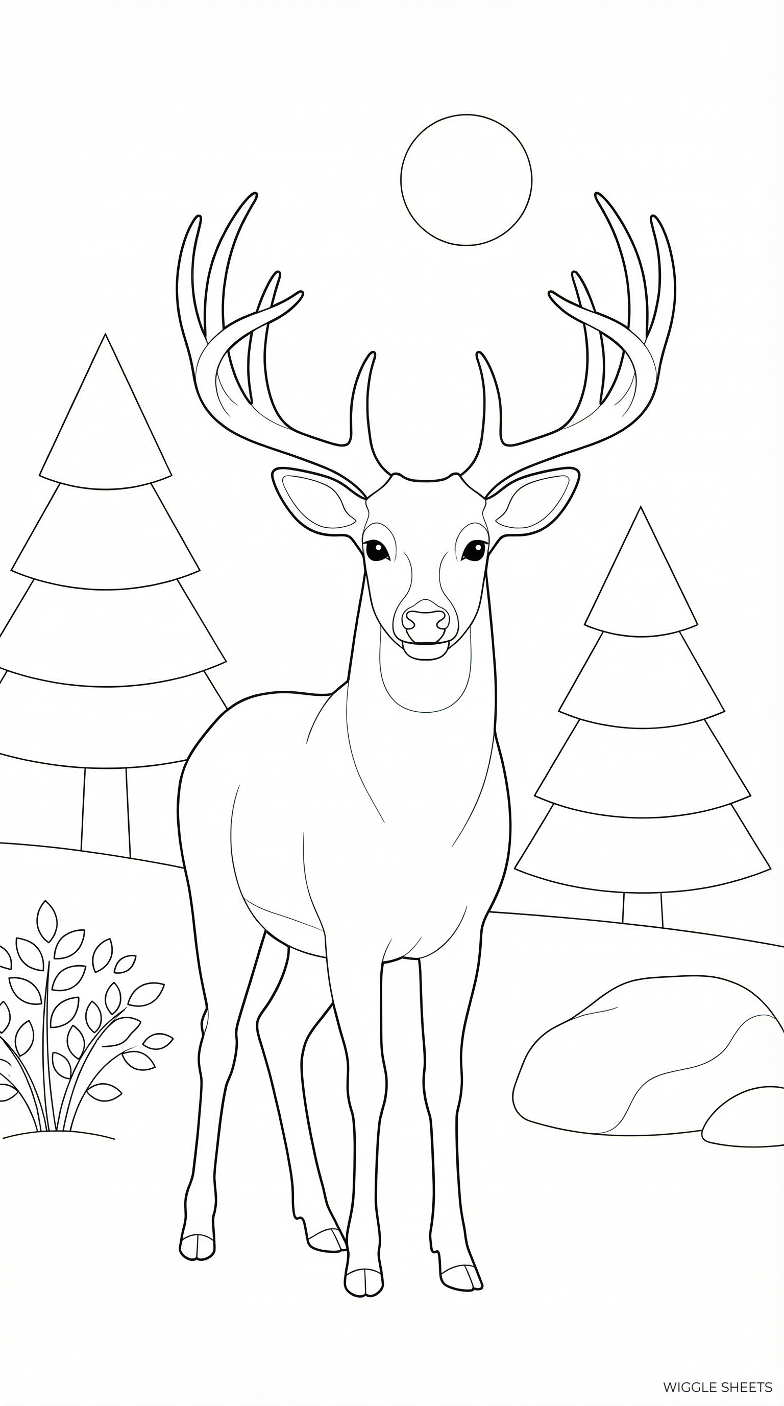 Buck Deer Coloring Page