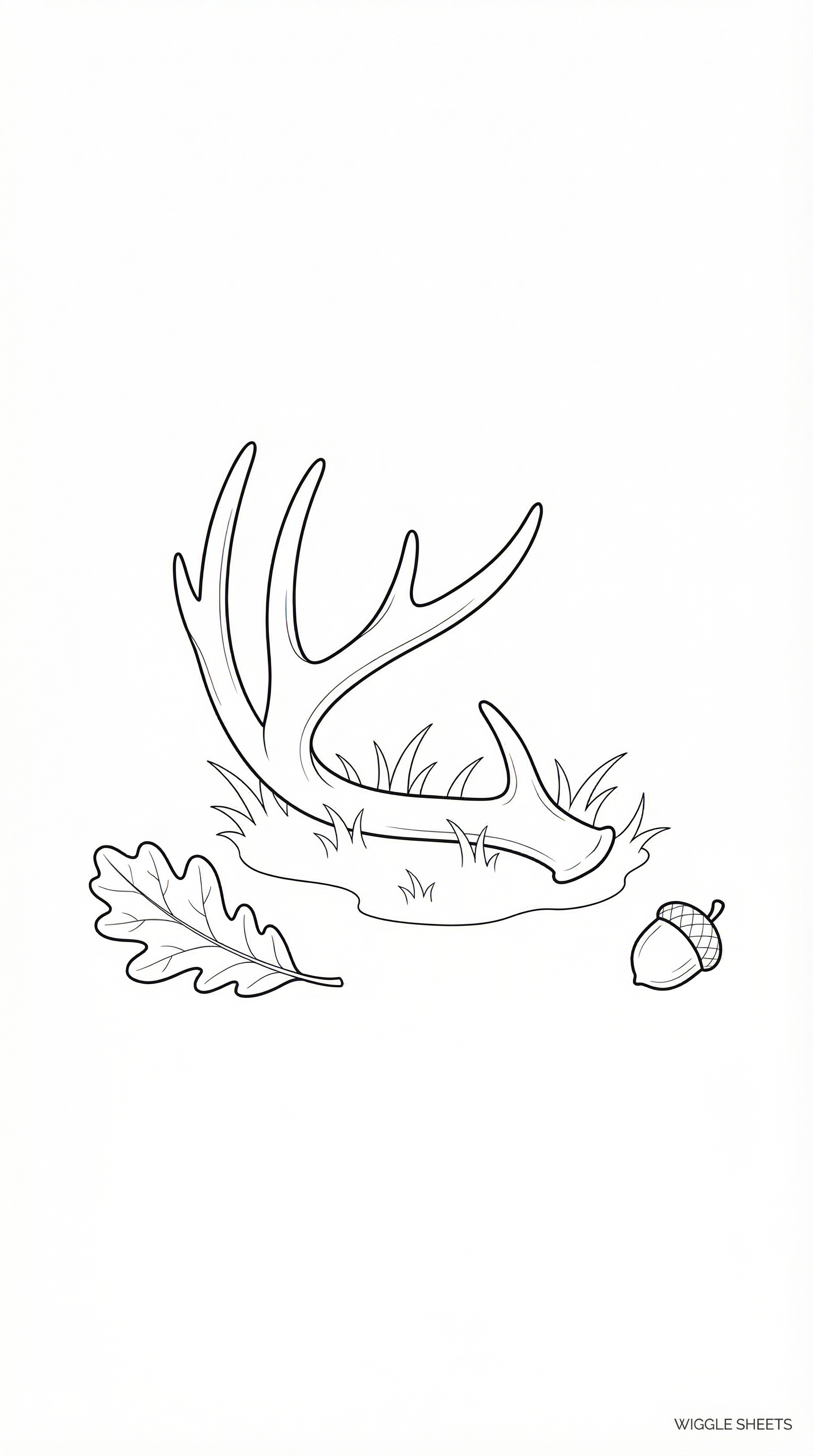 Deer Antler Coloring Page