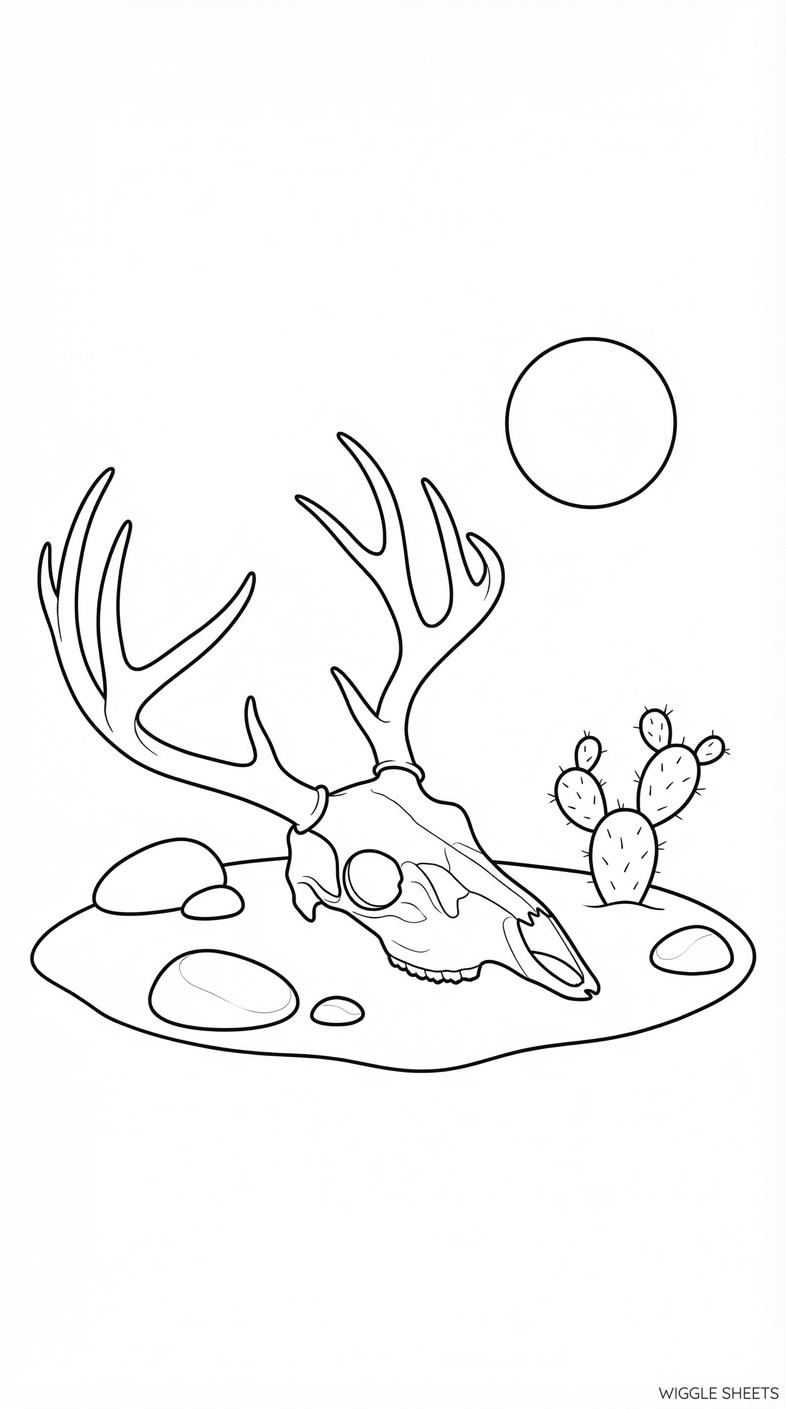 Deer Skull Coloring Page