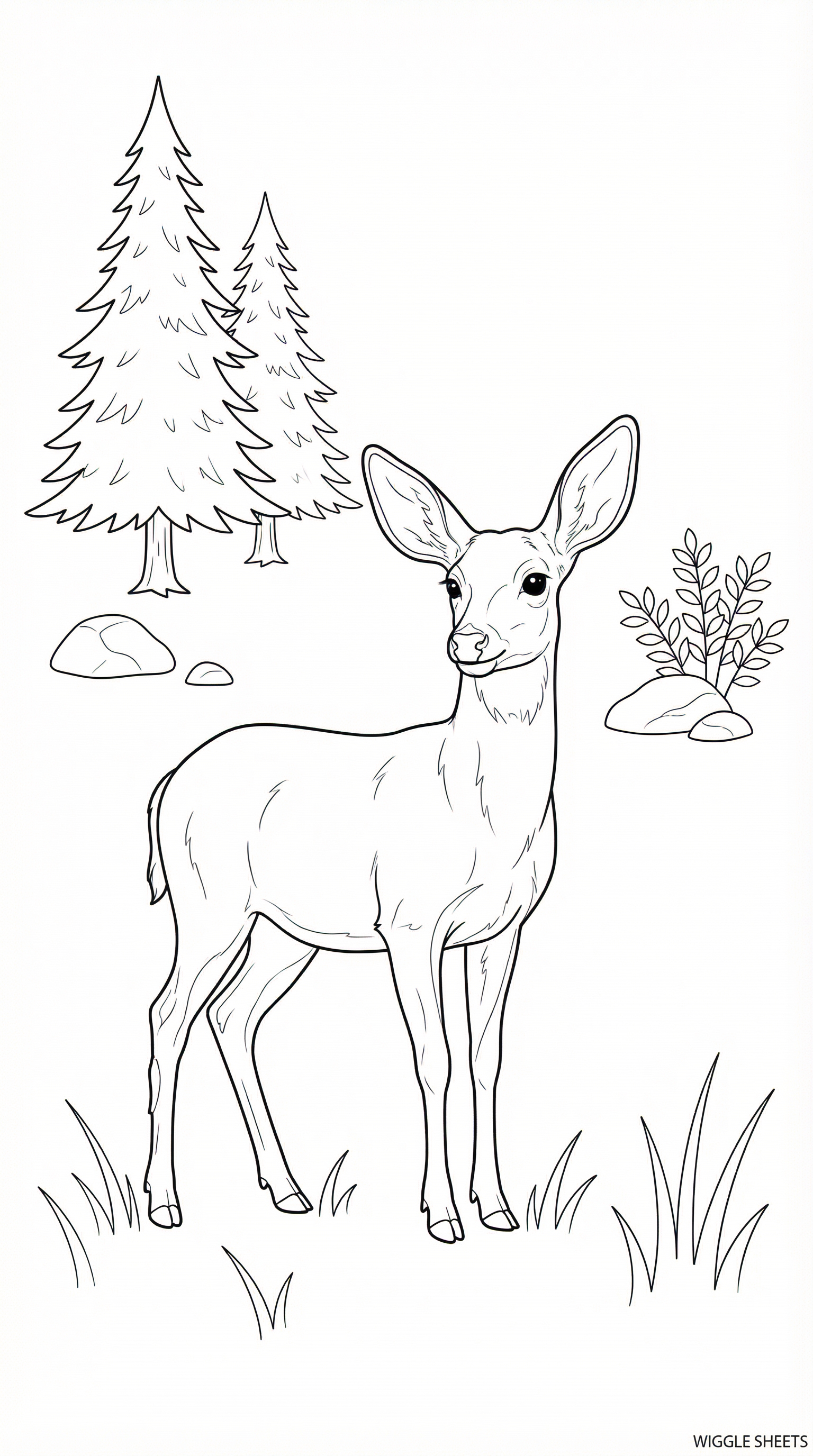 Mule Deer Coloring Page
