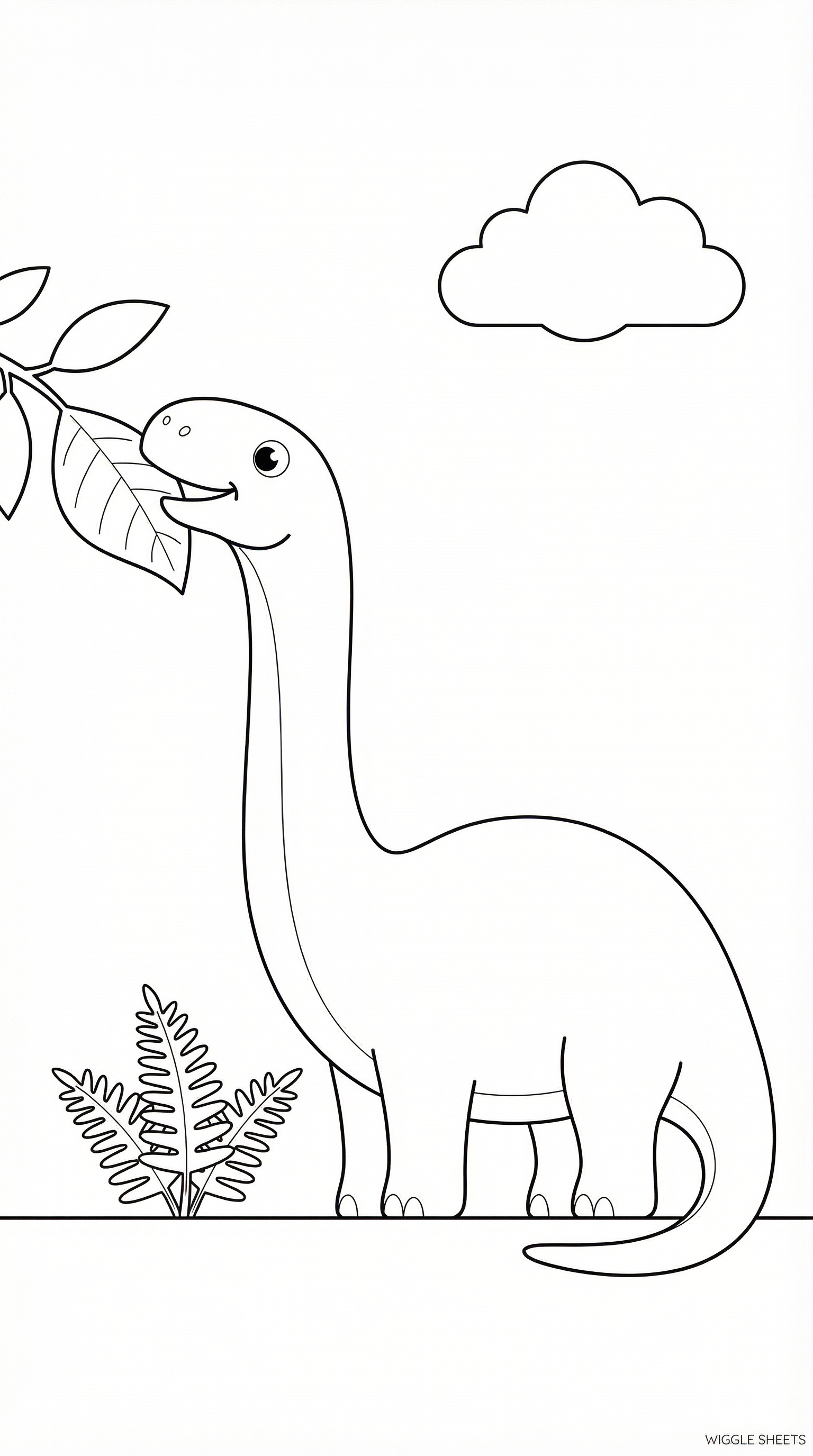 Easy Dinosaur Coloring Page