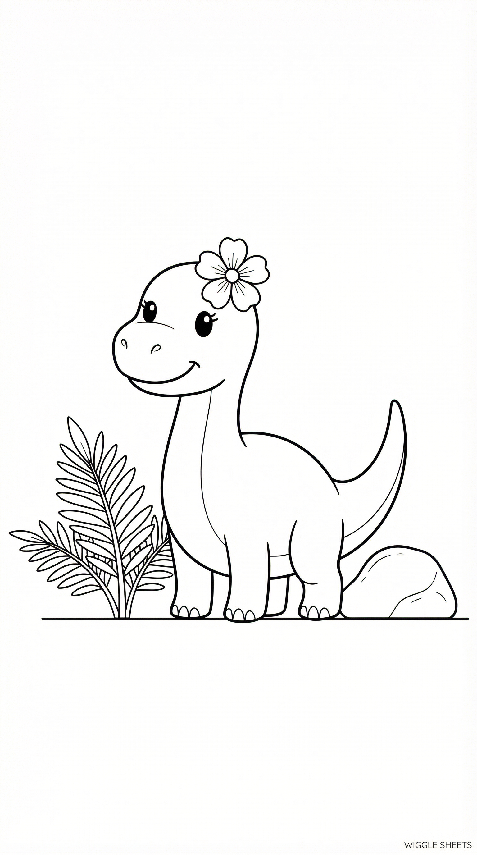 Girl Dinosaur Coloring Page