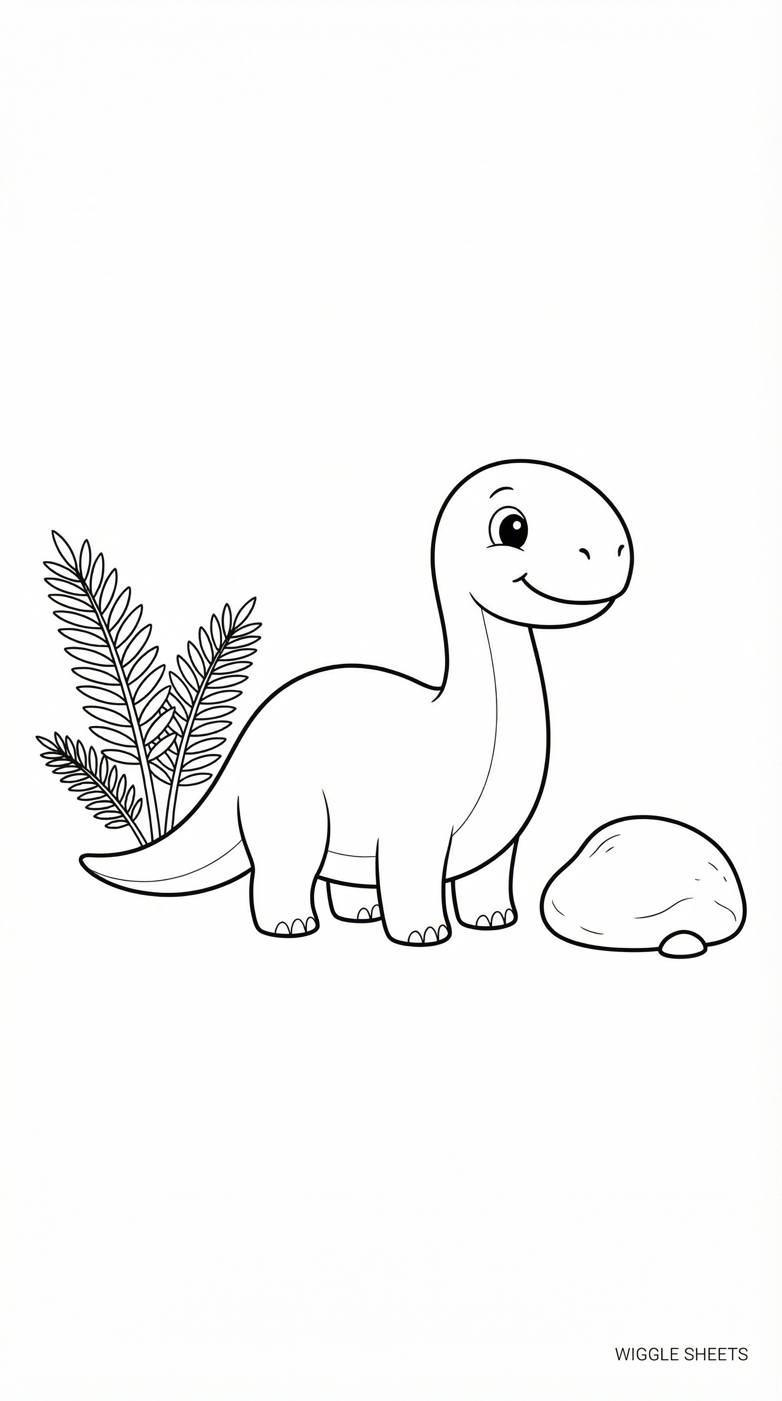Preschool Dinosaur Coloring Page