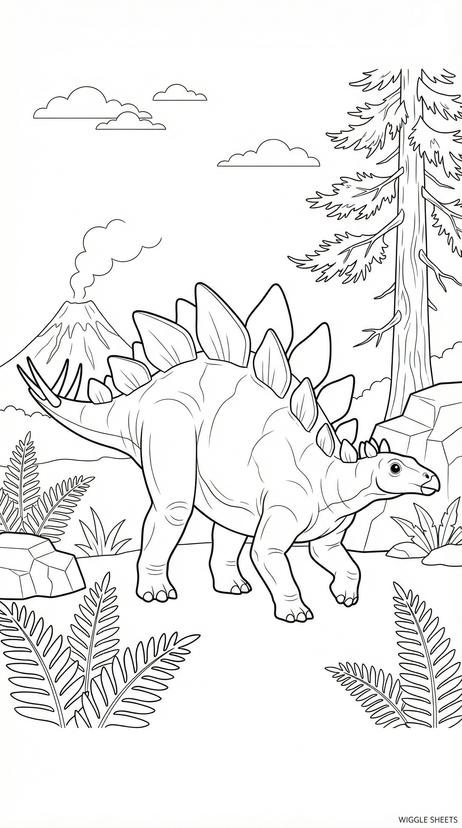Realistic Dinosaur Coloring Page