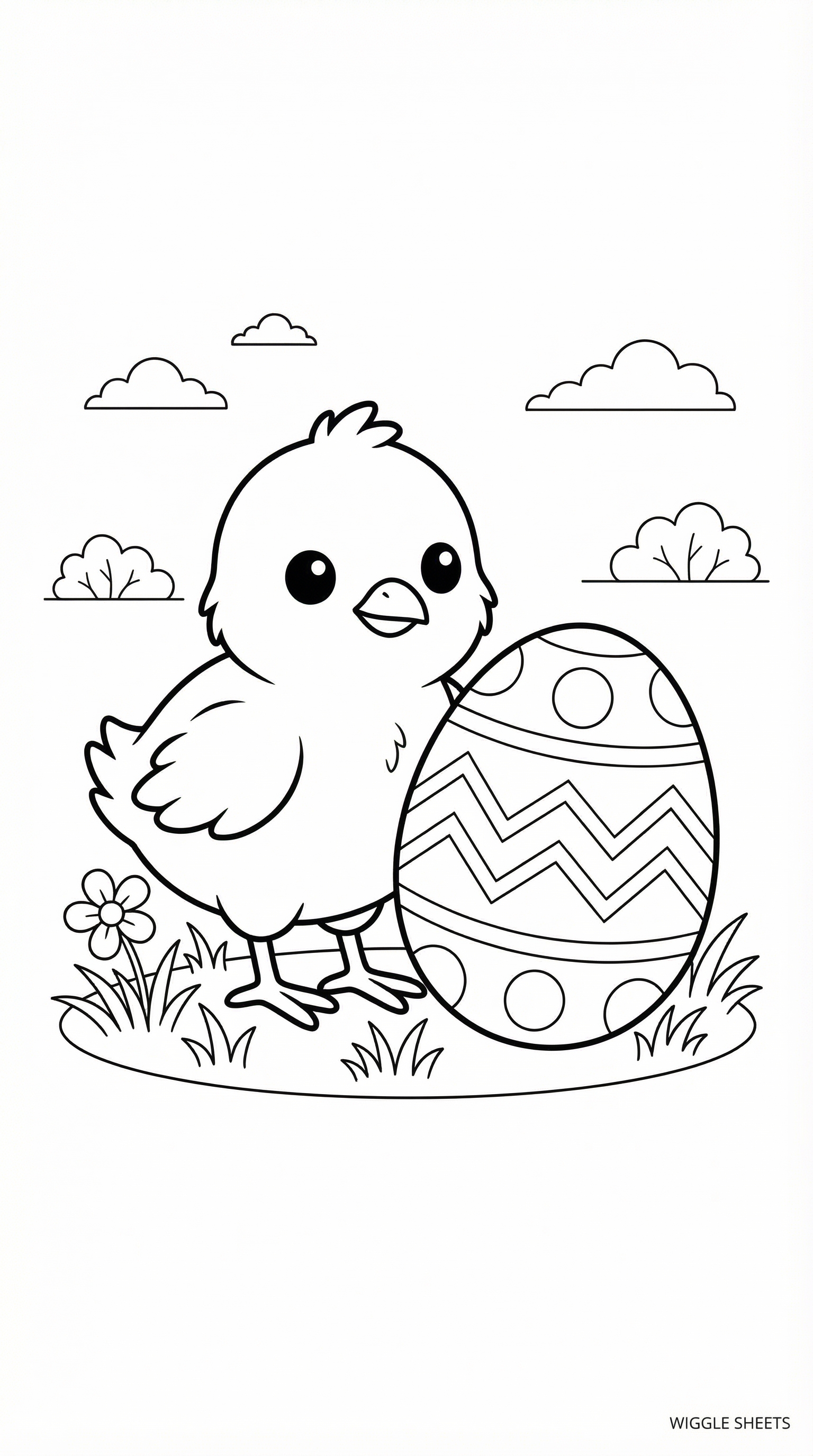 Baby Chick Easter Coloring Page
