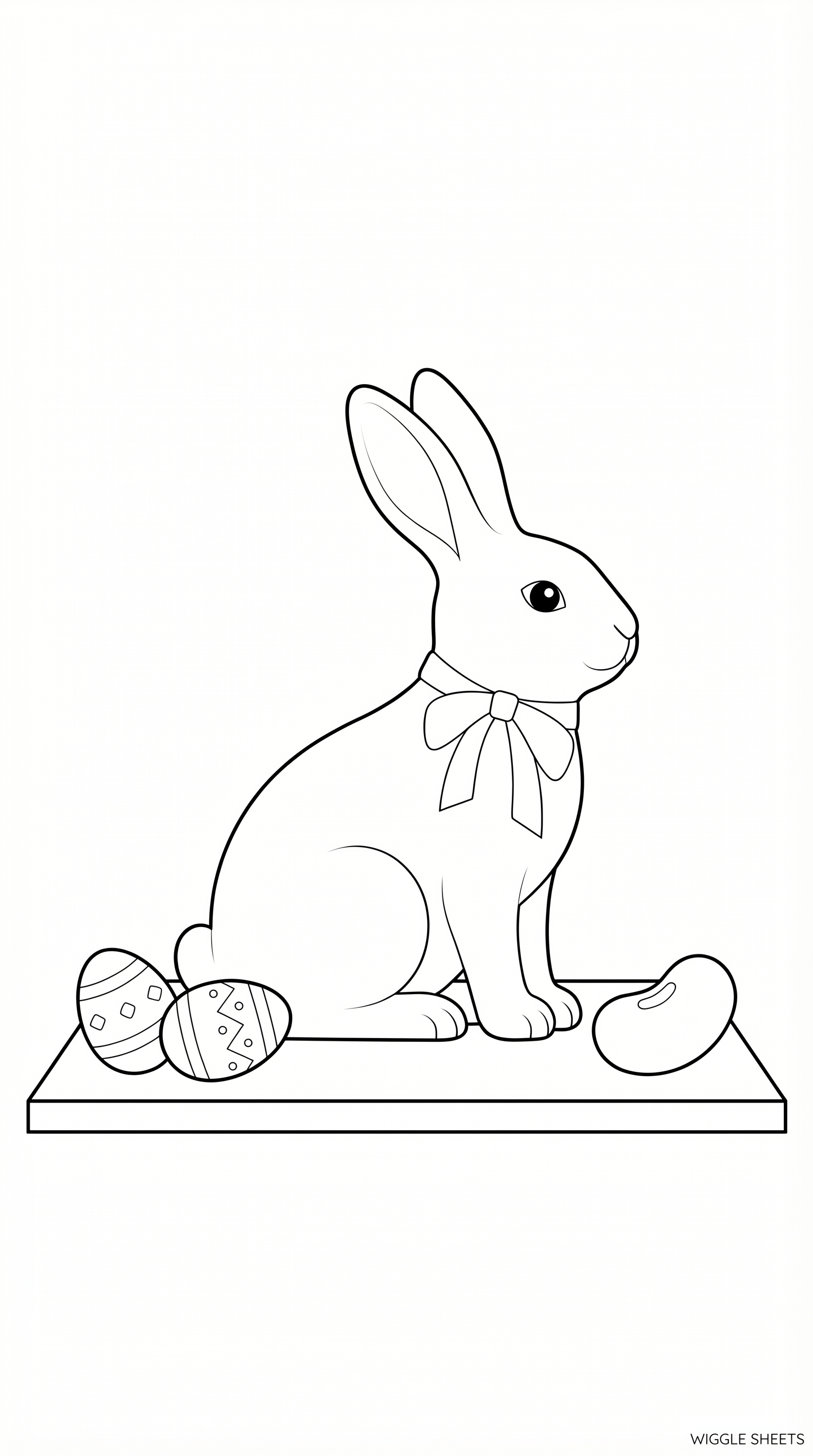 Chocolate Bunny Coloring Page