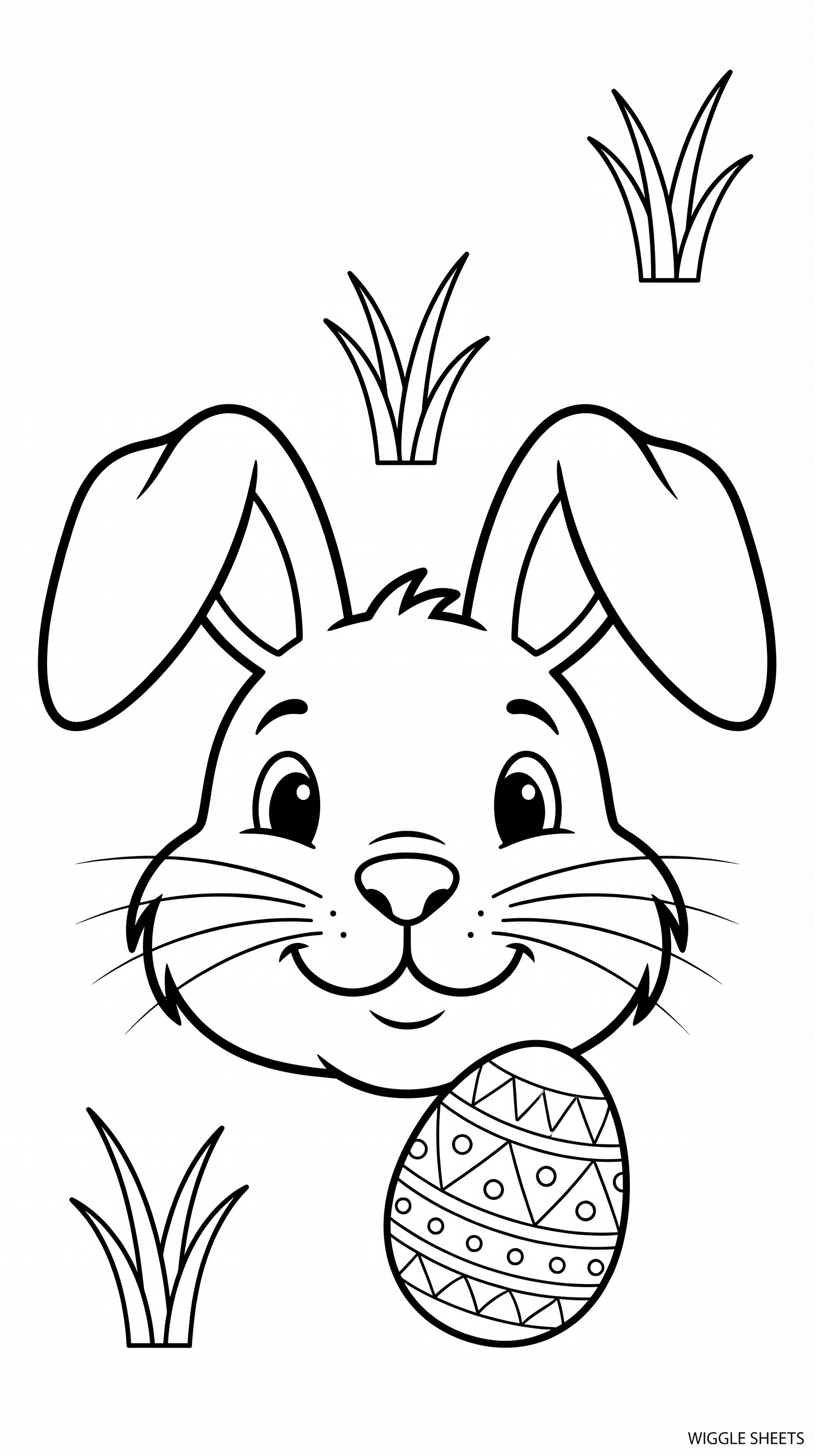 Easter Bunny Face Coloring Page