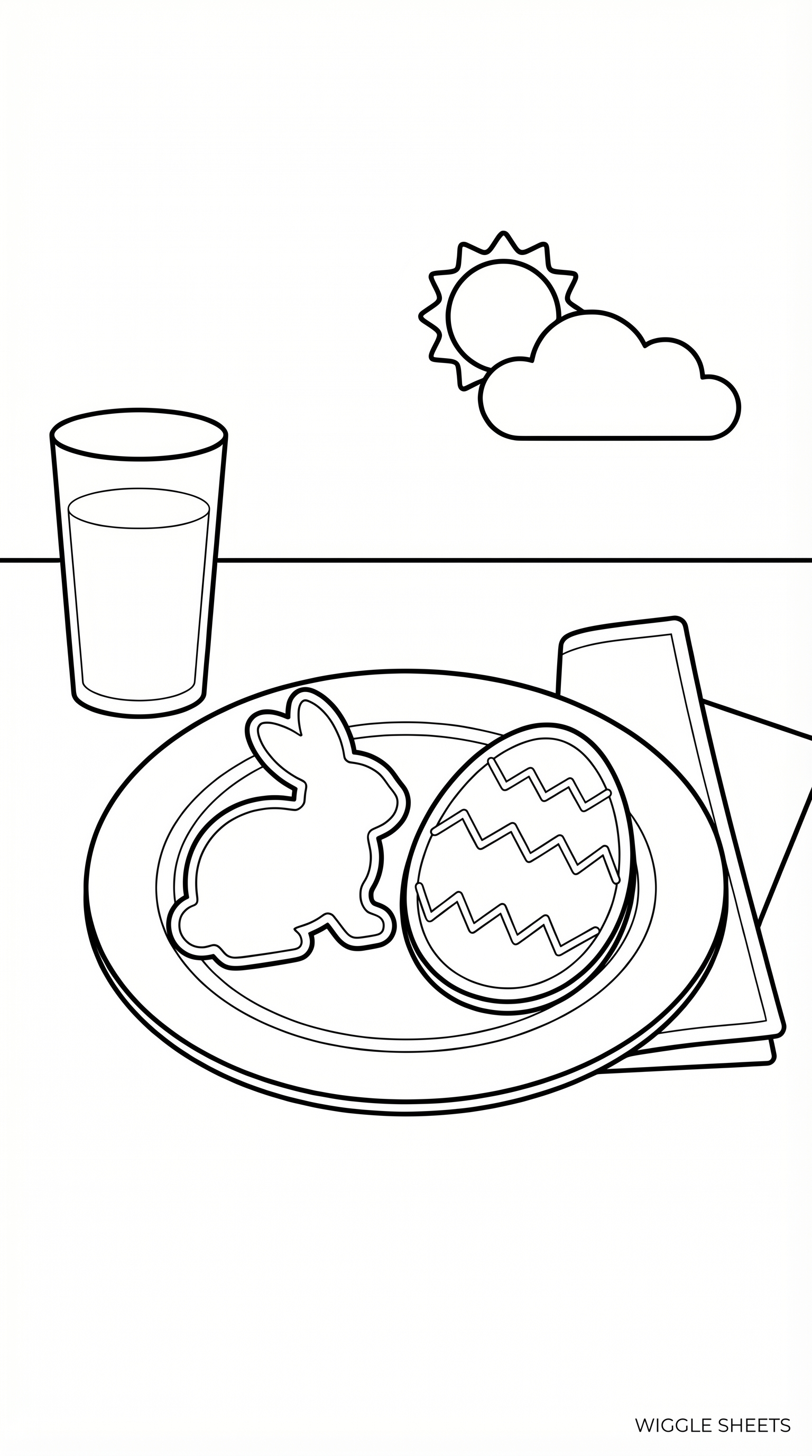 Easter Cookies Coloring Page