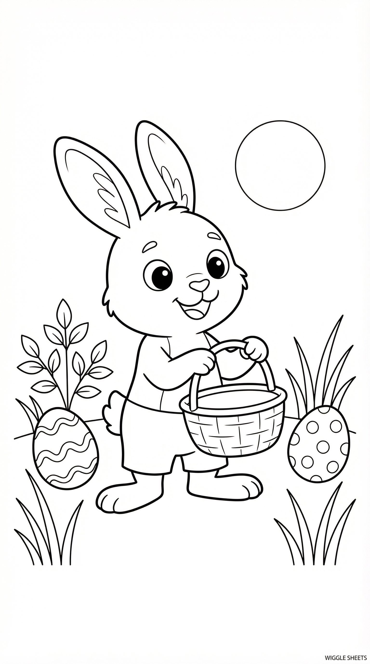 Easter Egg Hunt Coloring Page