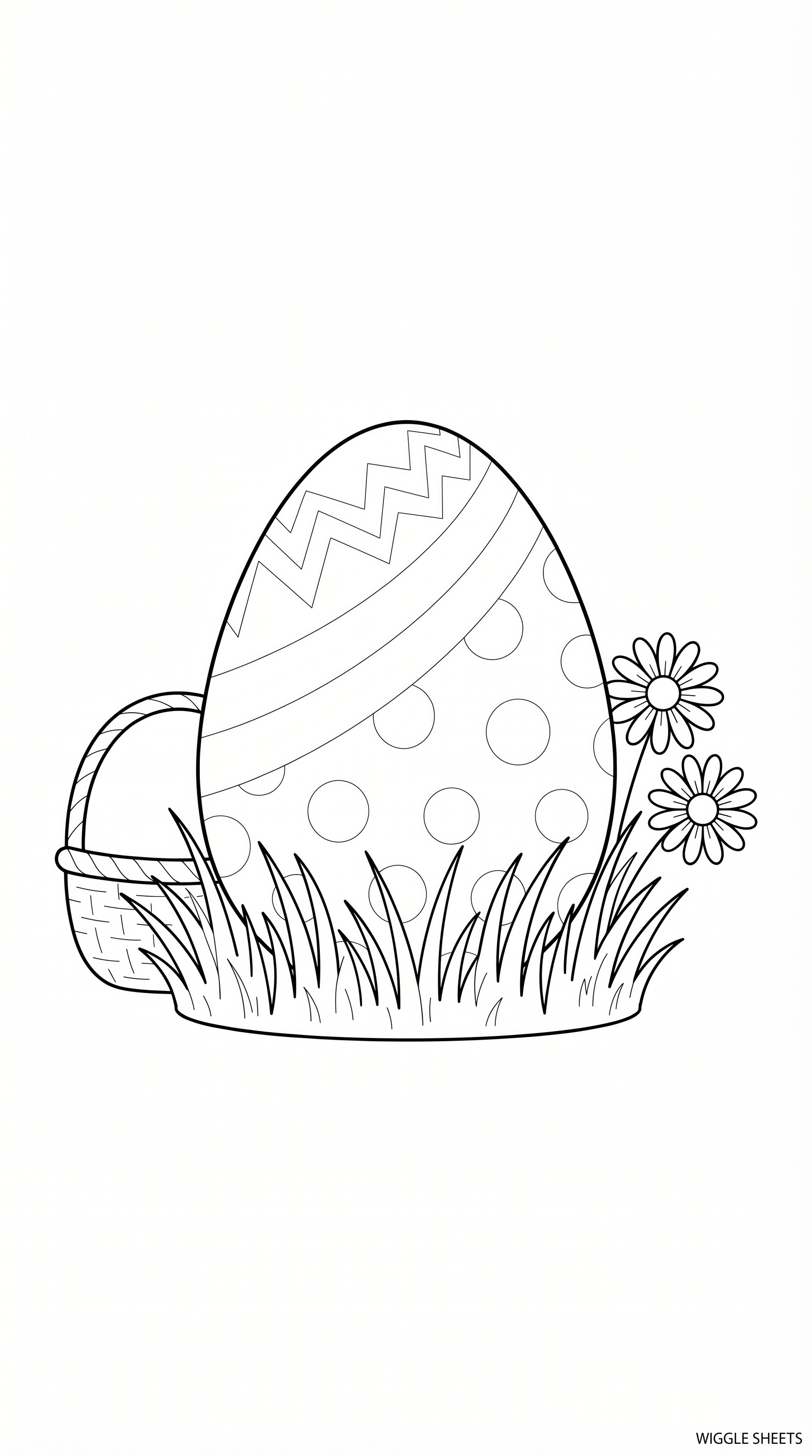 Easter Egg Patterns Coloring Page