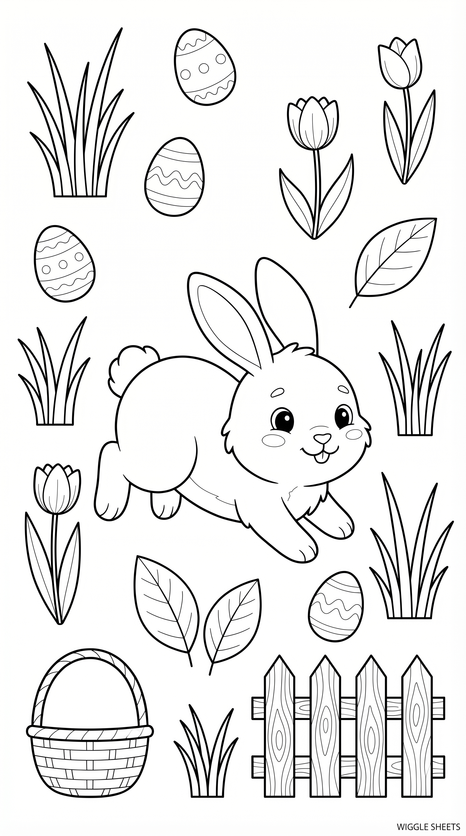 Easter Garden Coloring Page