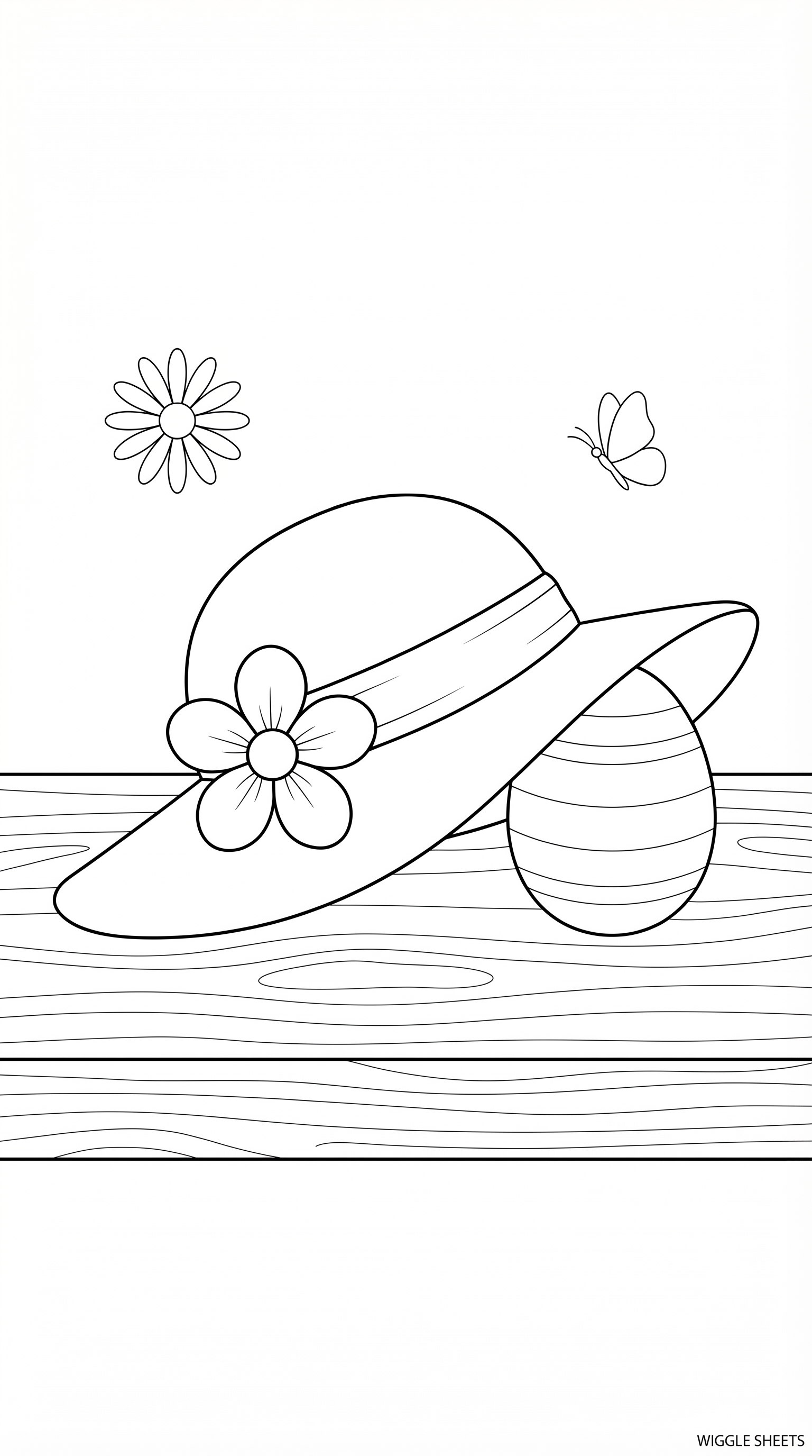 Easter Hat Coloring Page