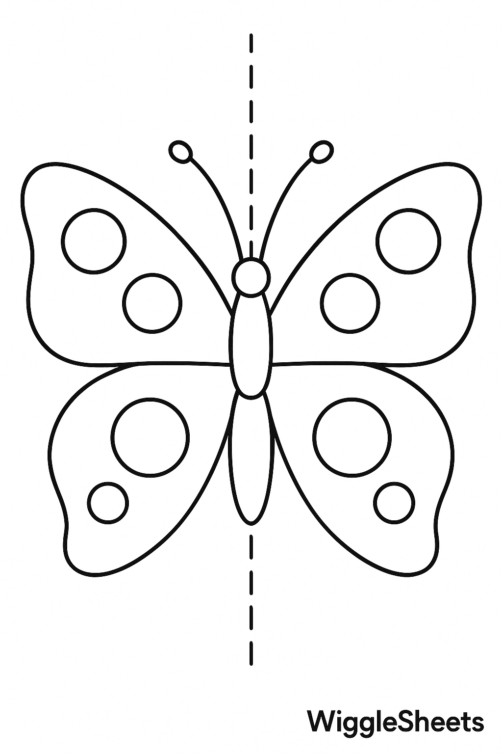 Easy Symmetry Butterfly Coloring Page