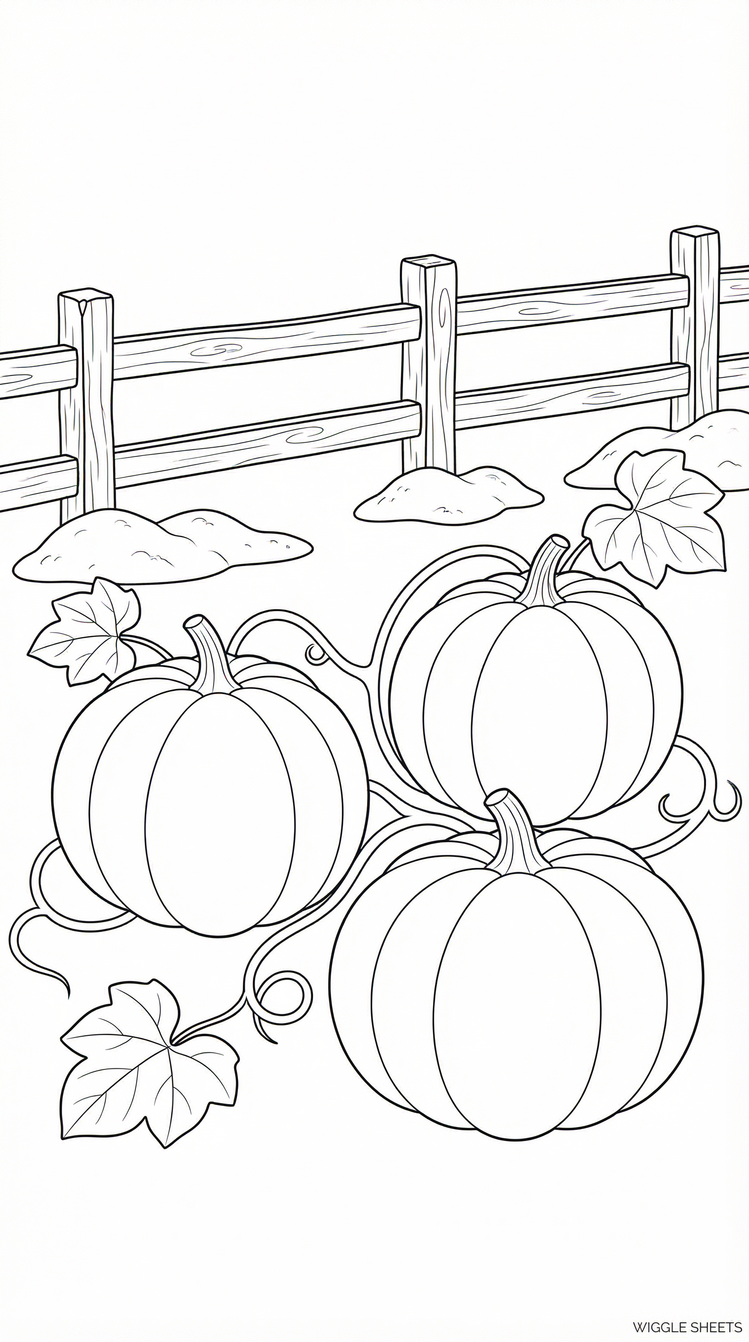 Pumpkin Patches Coloring Page