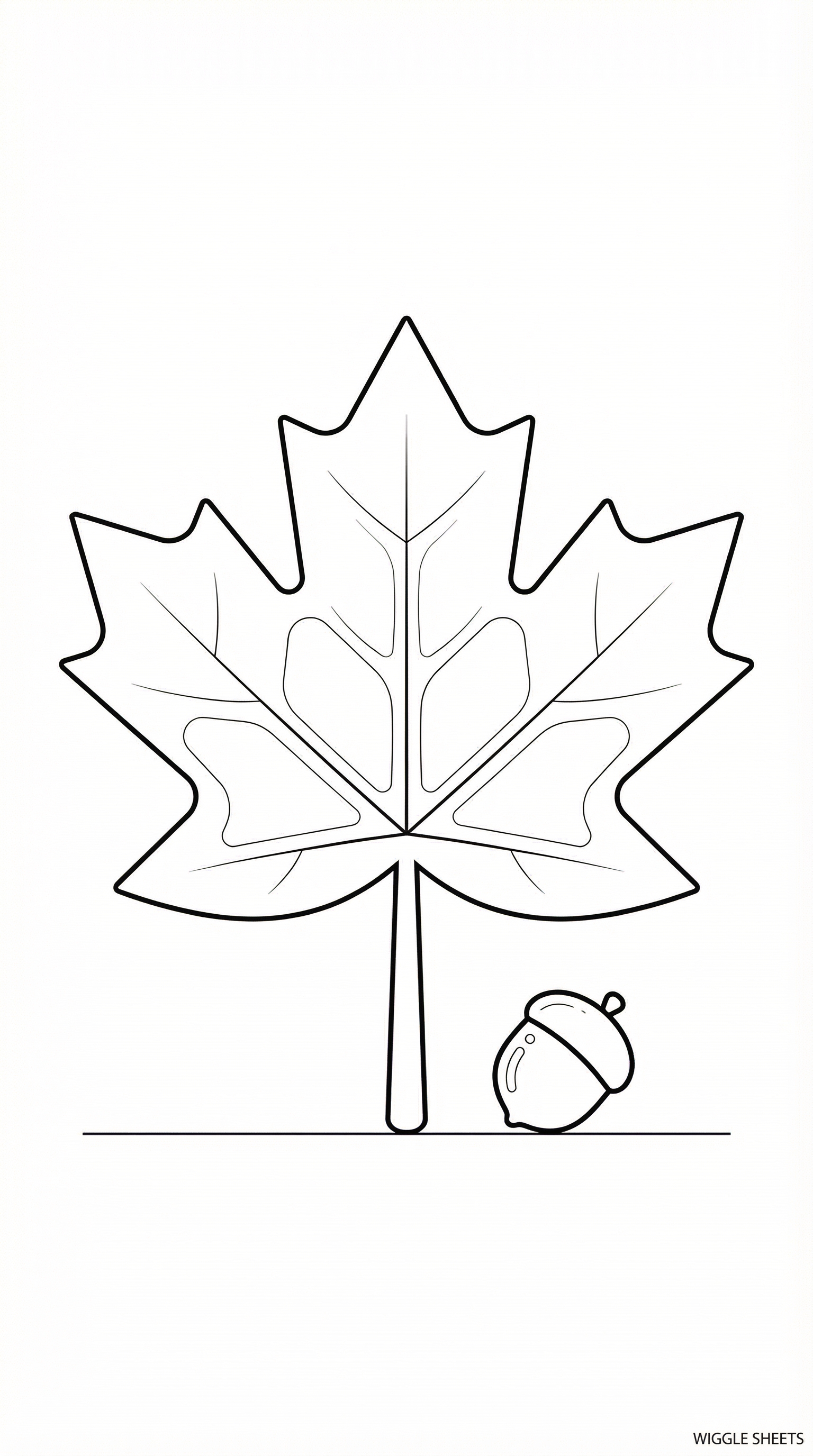 Simple Maple Leaf Coloring Page