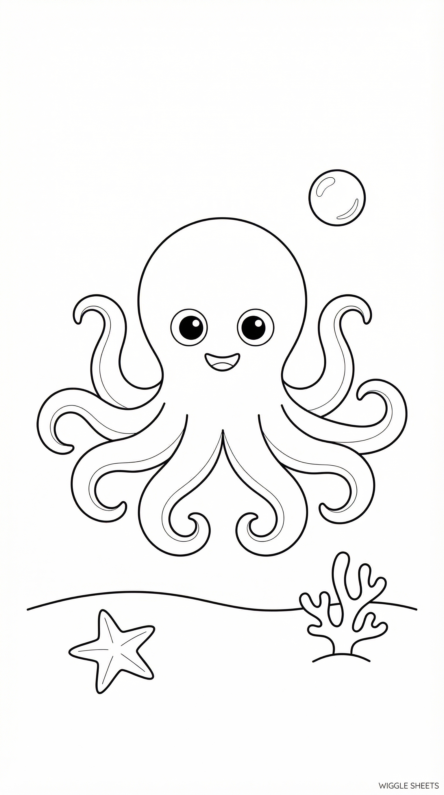 Cute Octopus Coloring Page