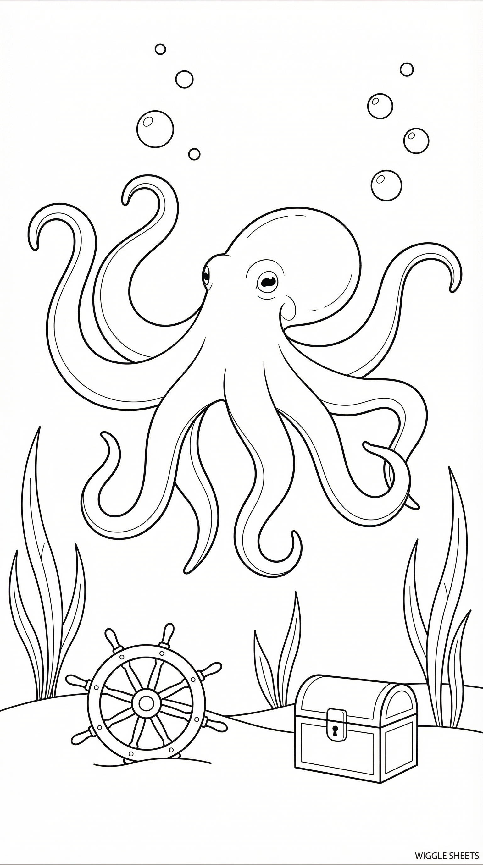 Giant Octopus Coloring Page