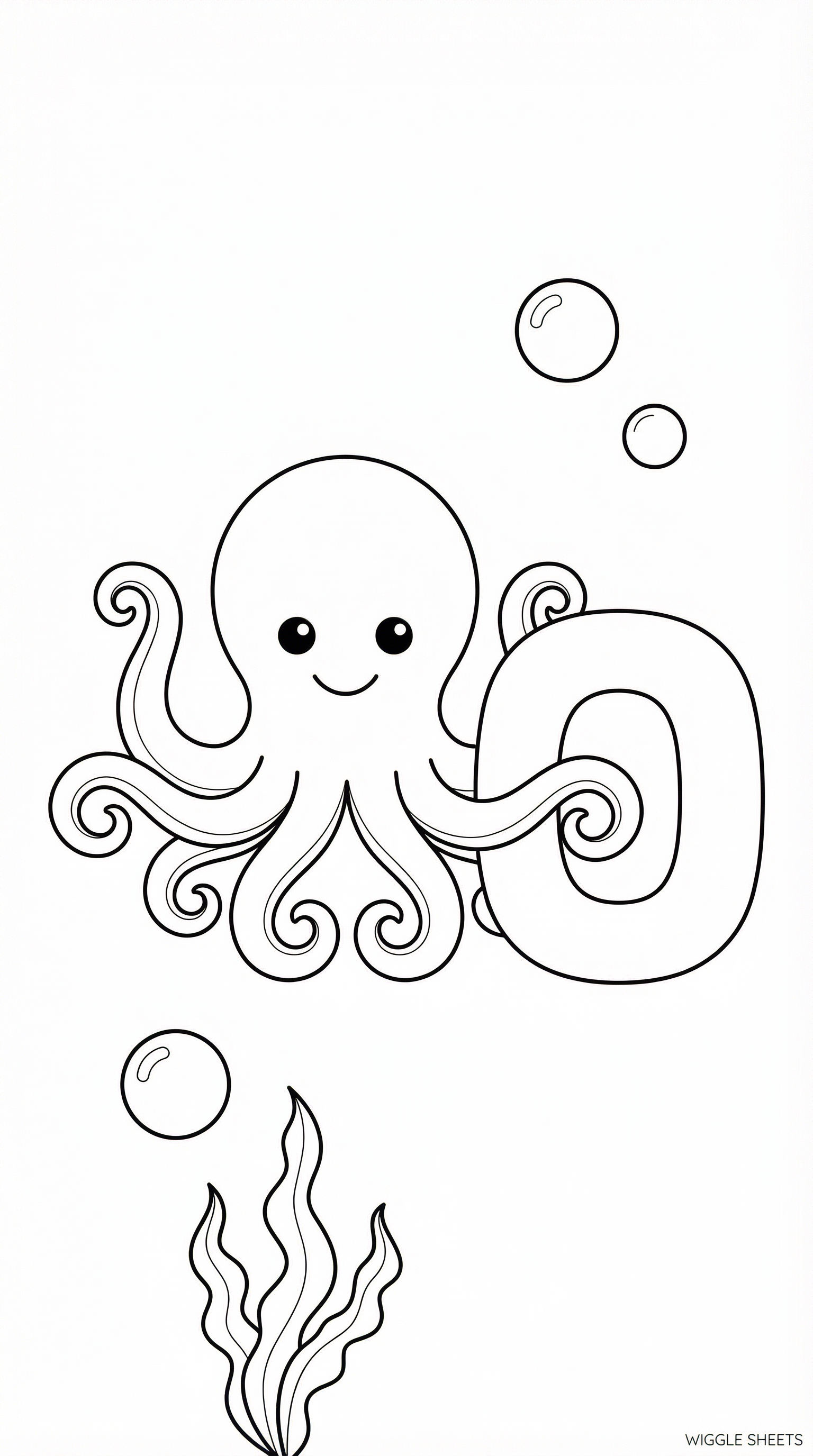 O for Octopus Coloring Page