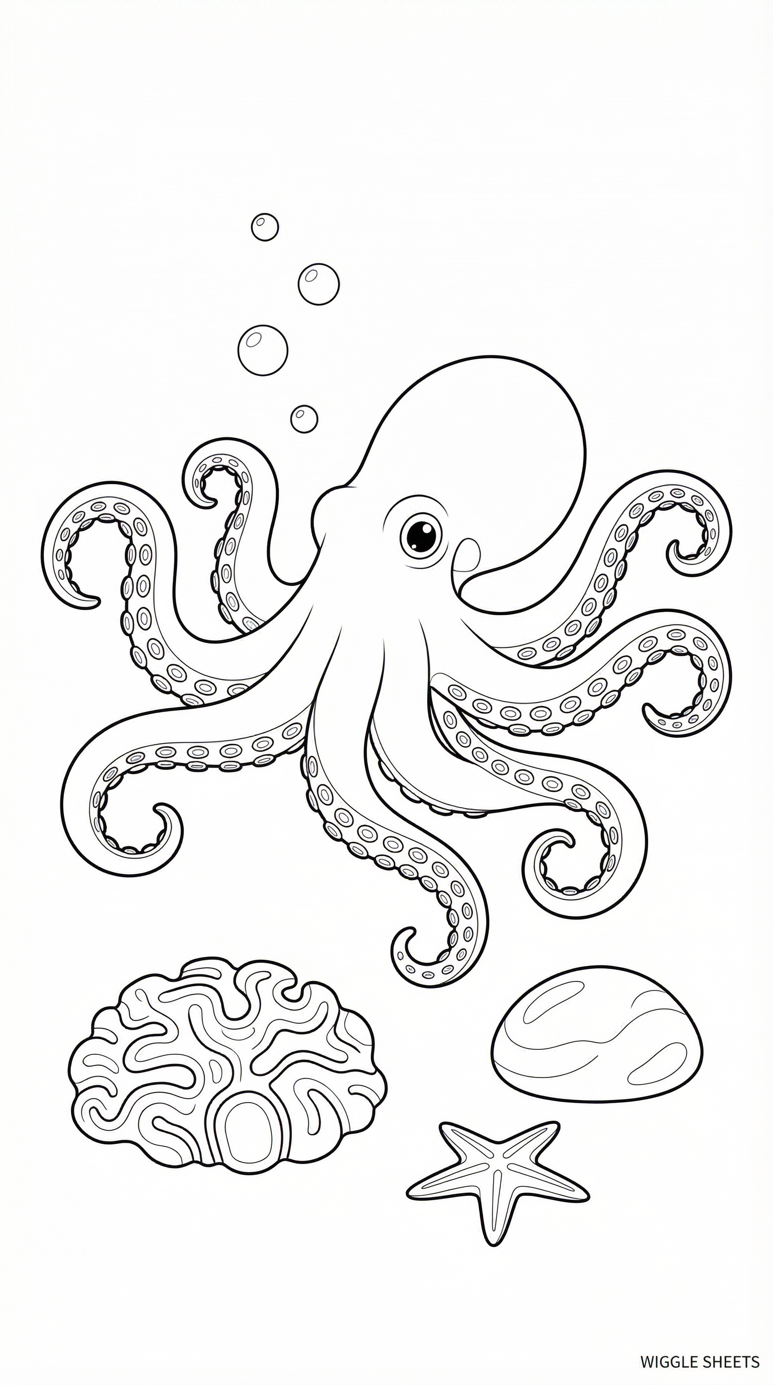 Real Octopus Coloring Page