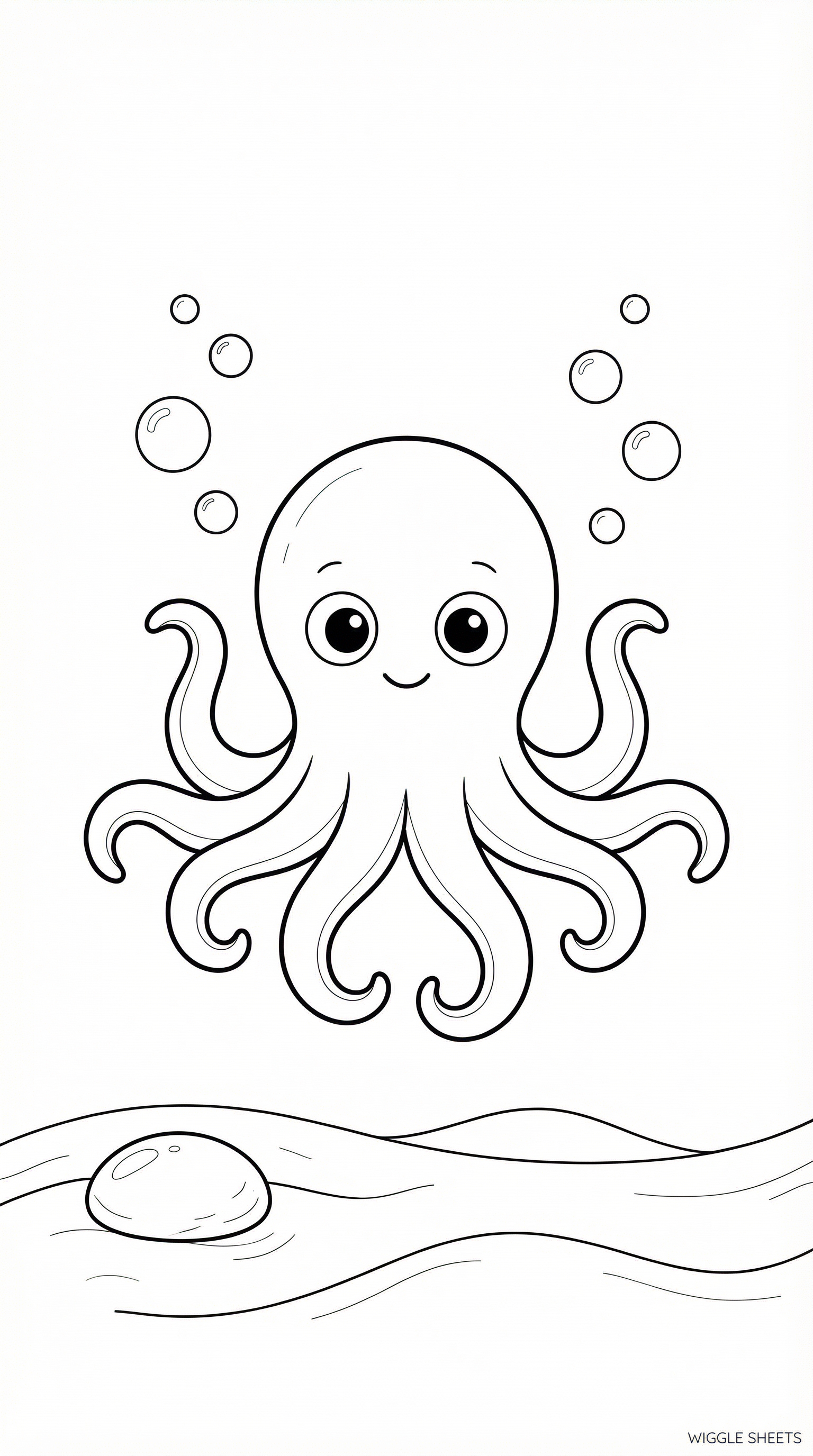 Simple Octopus Coloring Page