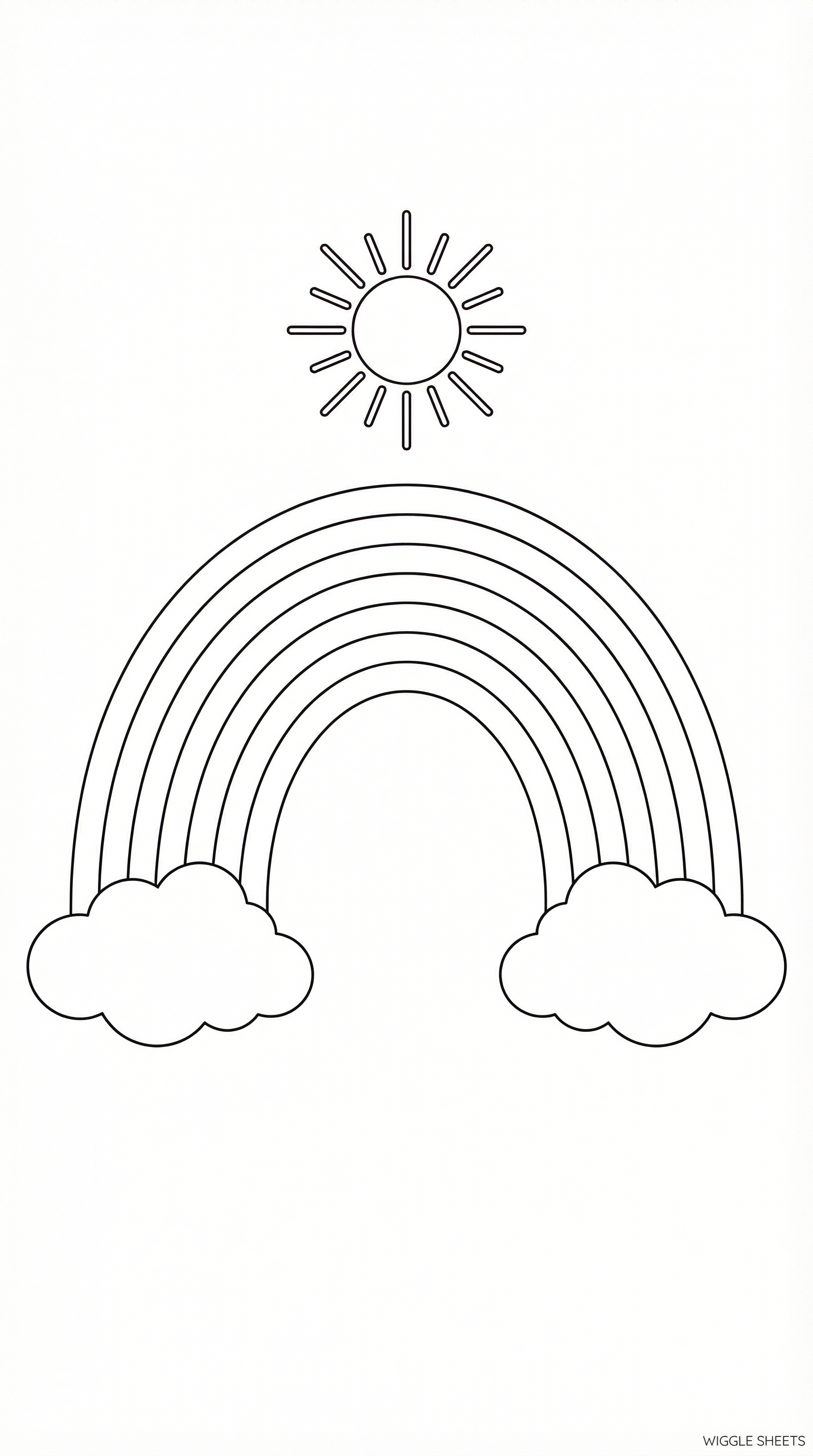 Happy Rainbow Coloring Page