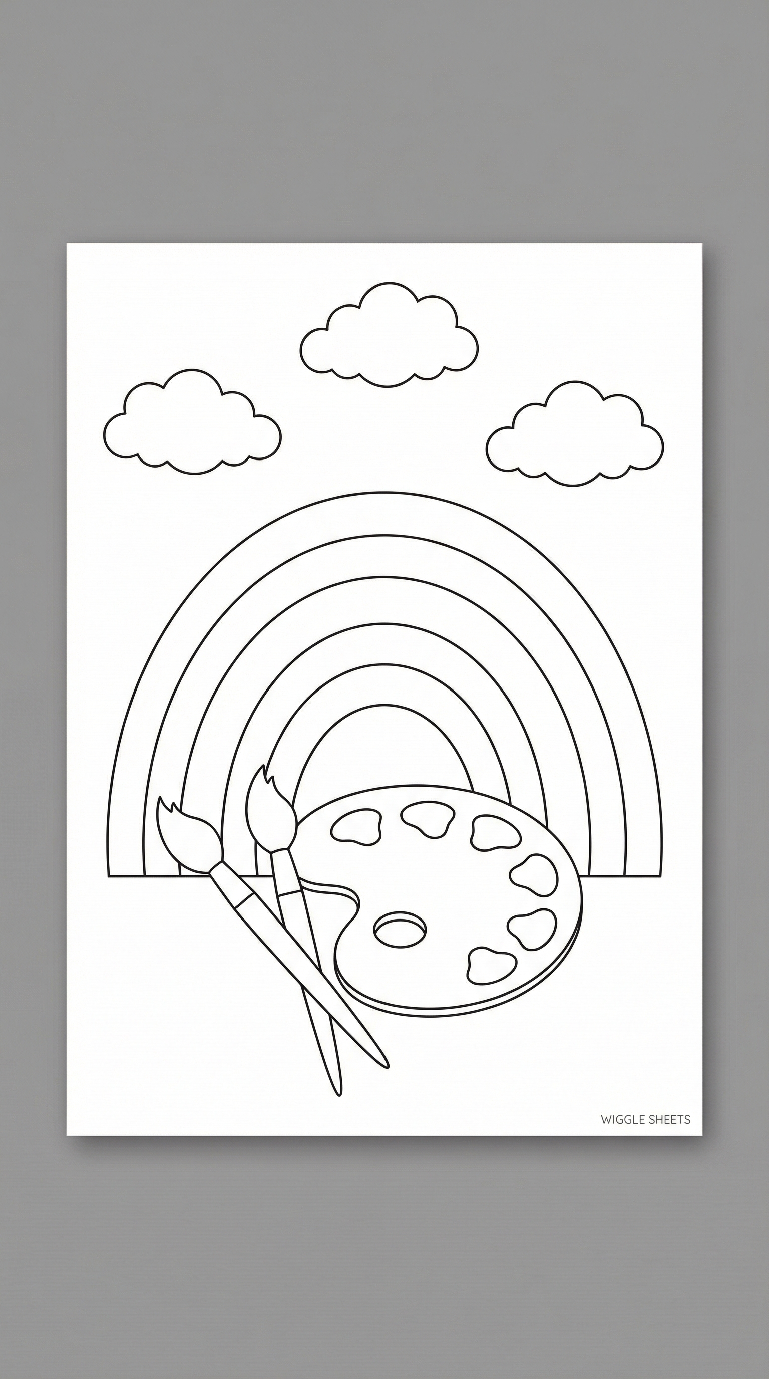 Rainbow Art Coloring Page