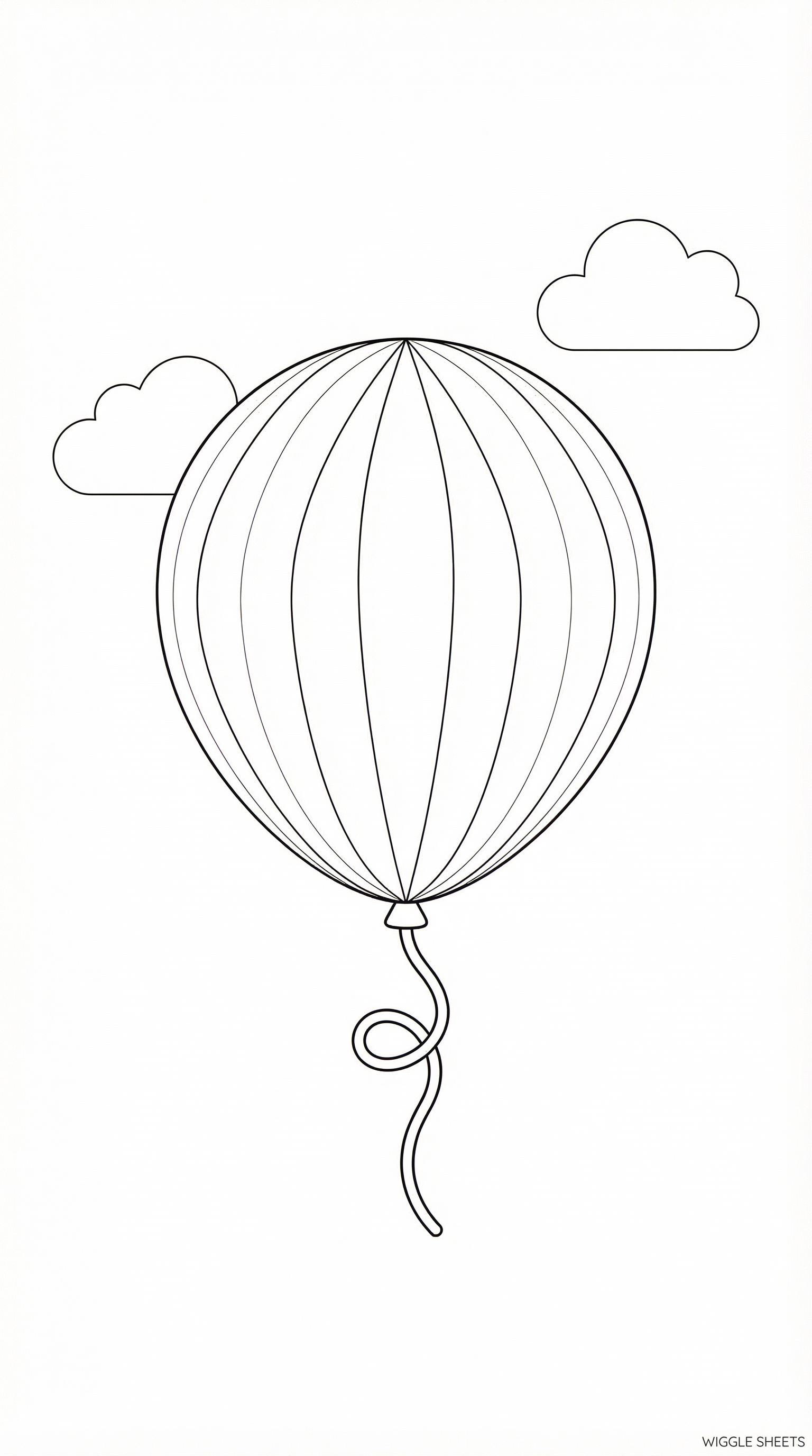 Rainbow Balloon Coloring Page