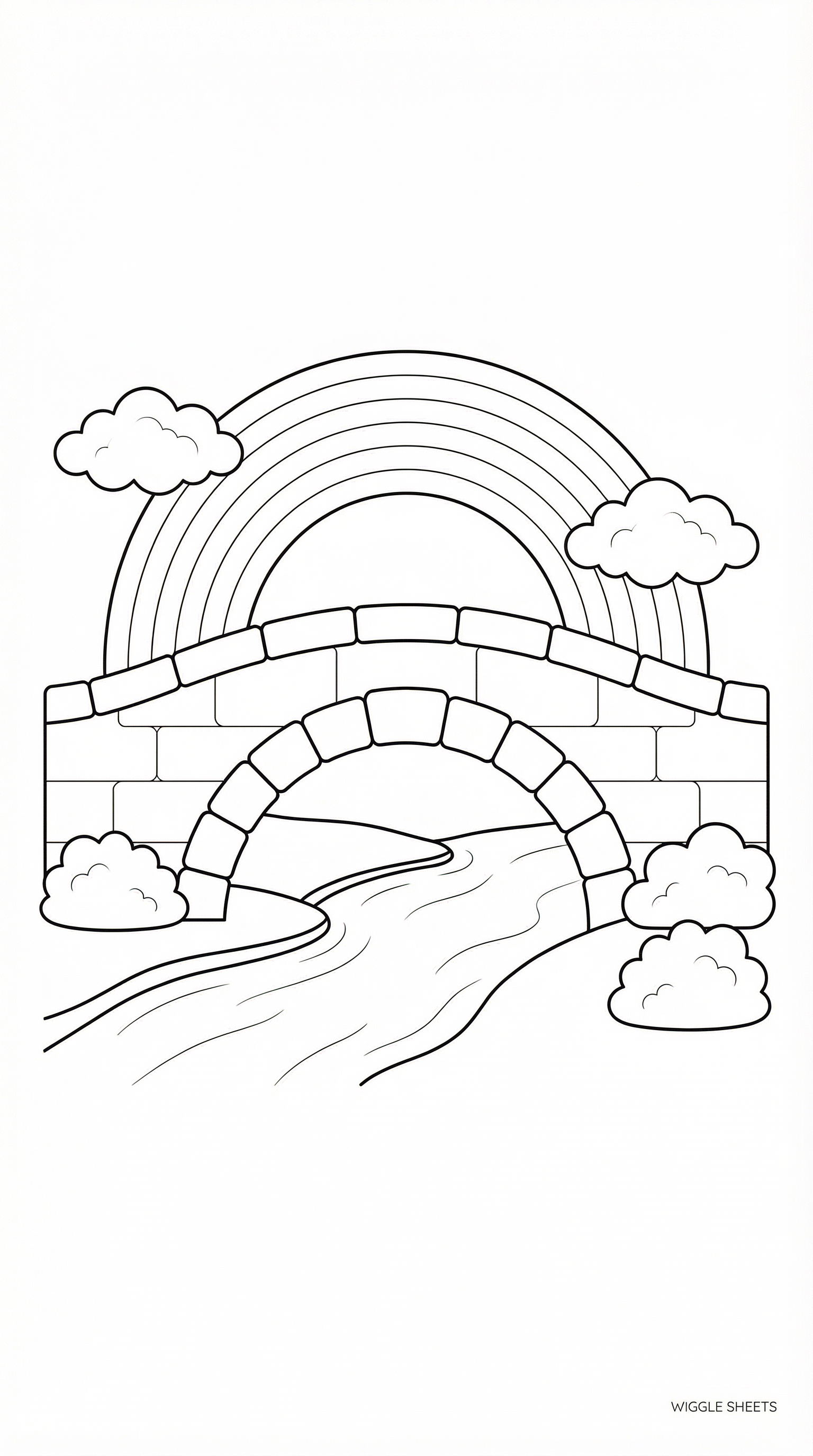 Rainbow Bridge Coloring Page