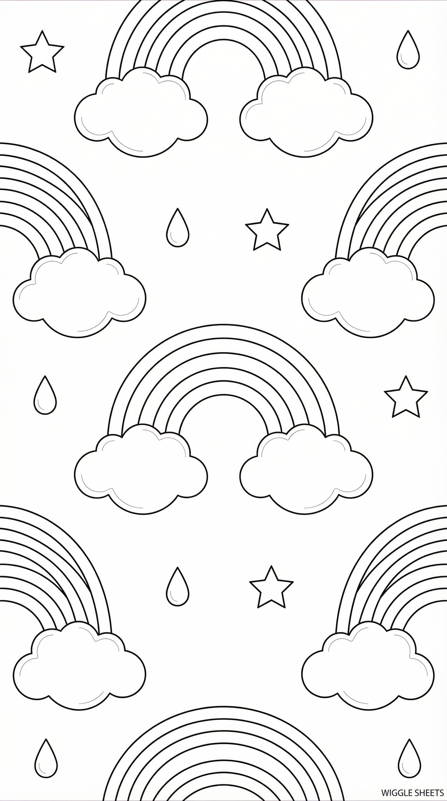 Rainbow Pattern Coloring Page