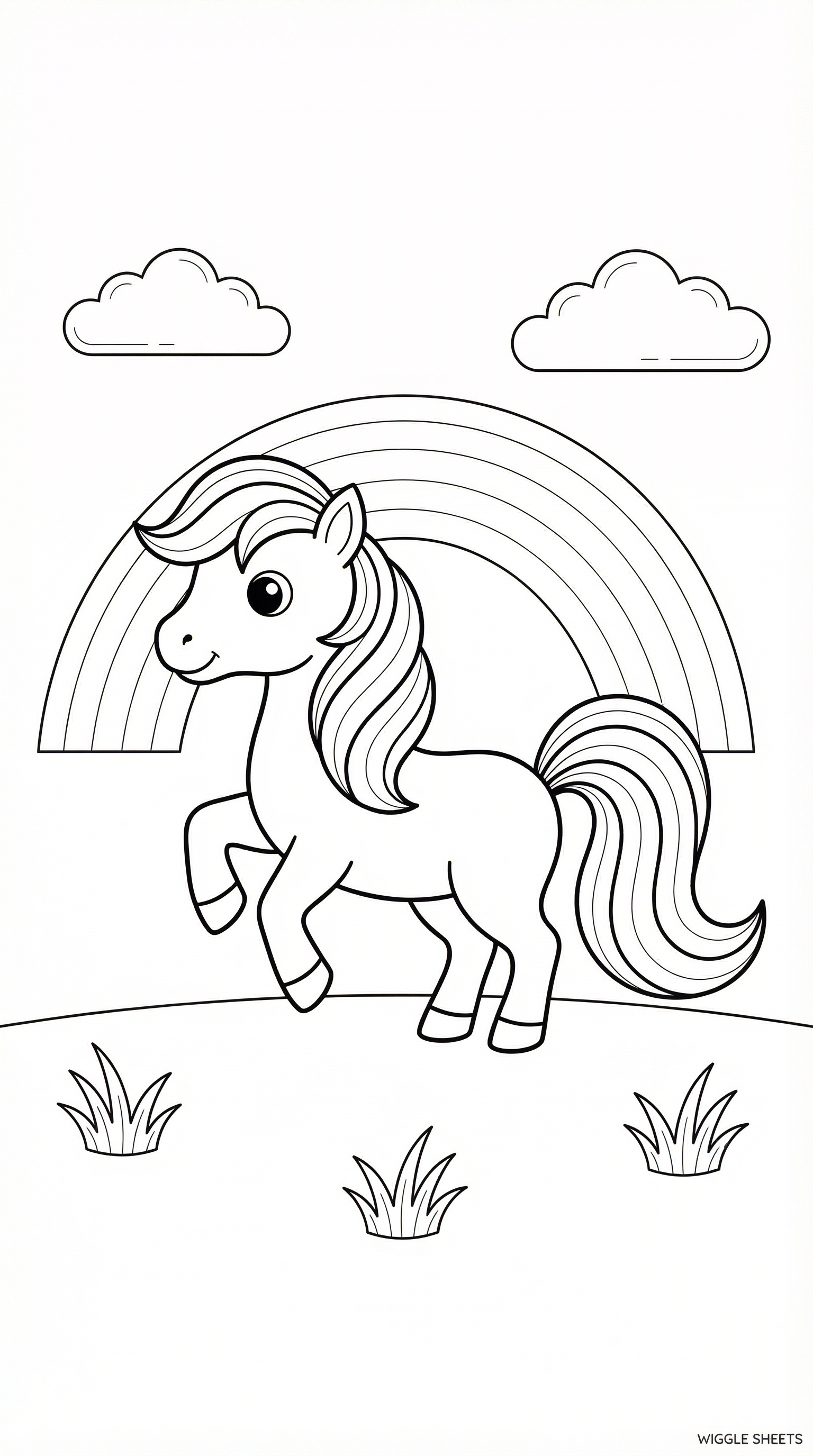Rainbow Pony Coloring Page
