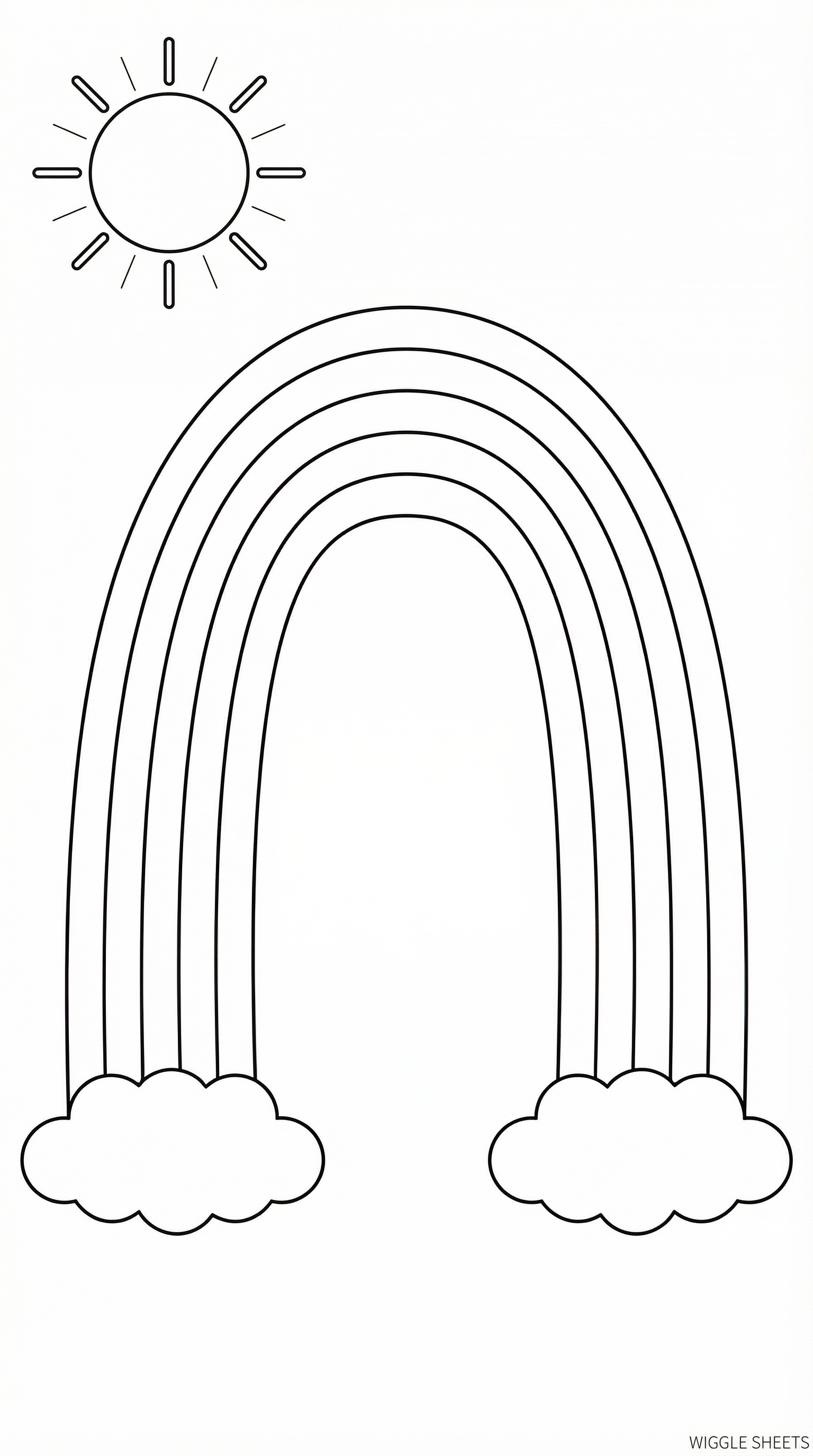Rainbow Sky Coloring Page