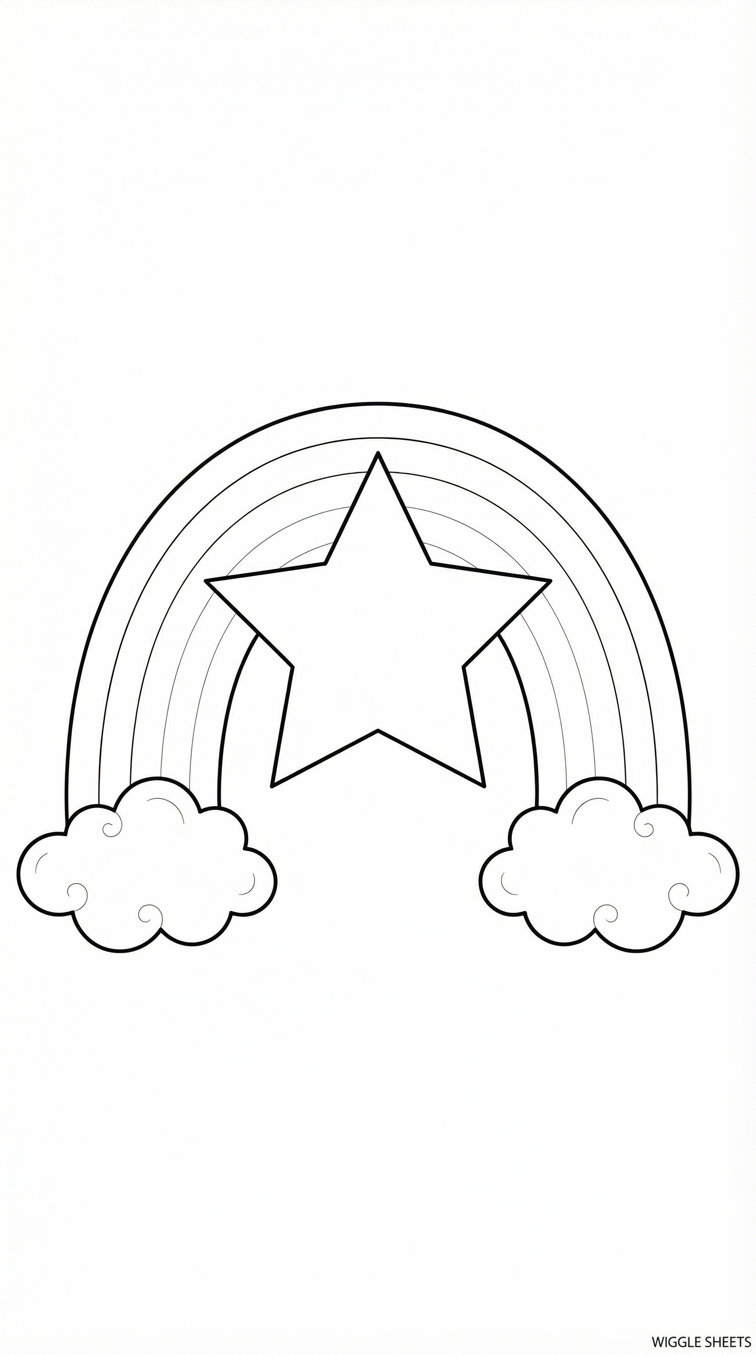 Rainbow Star Coloring Page