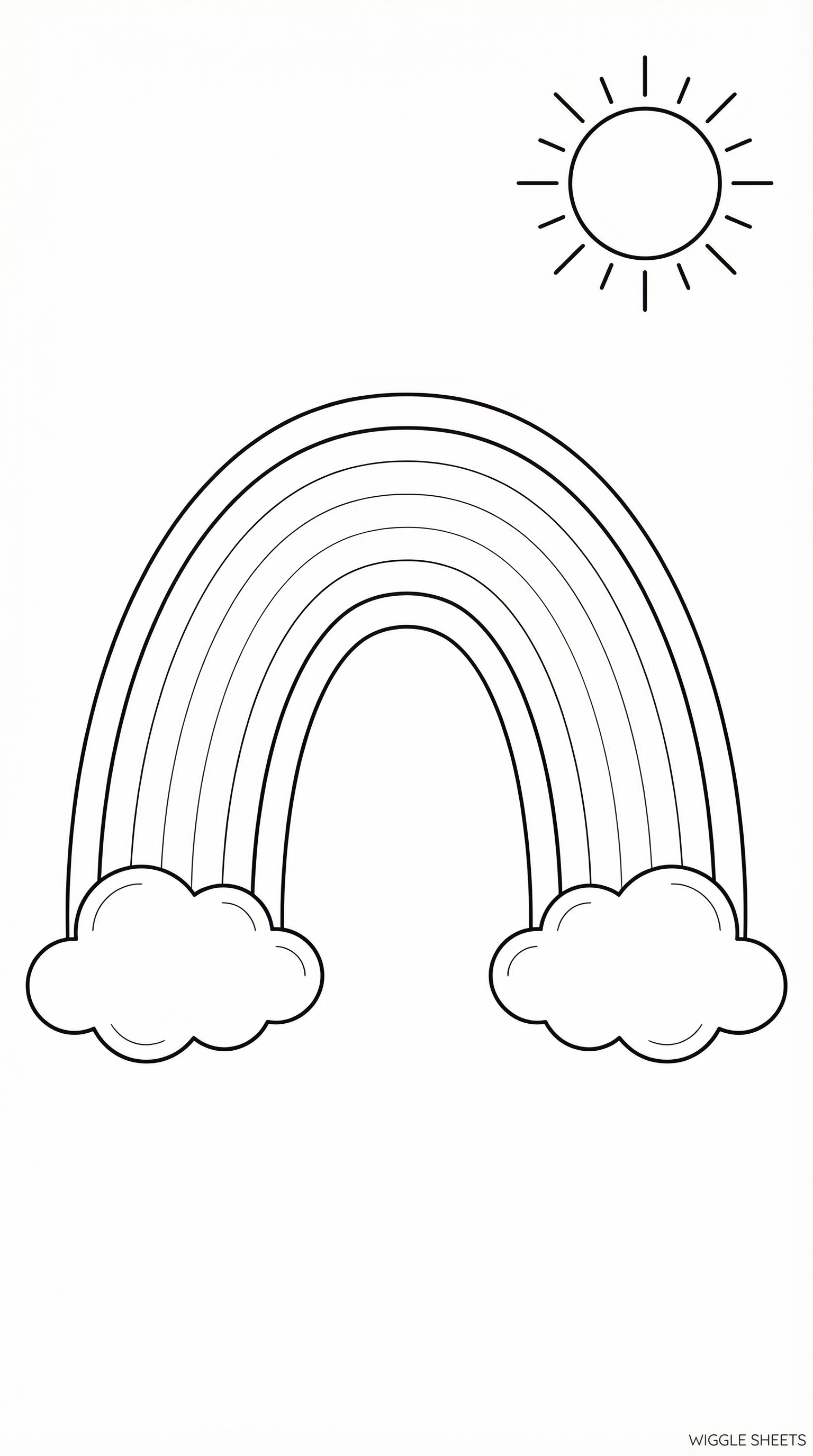 Rainbow Stripes Coloring Page