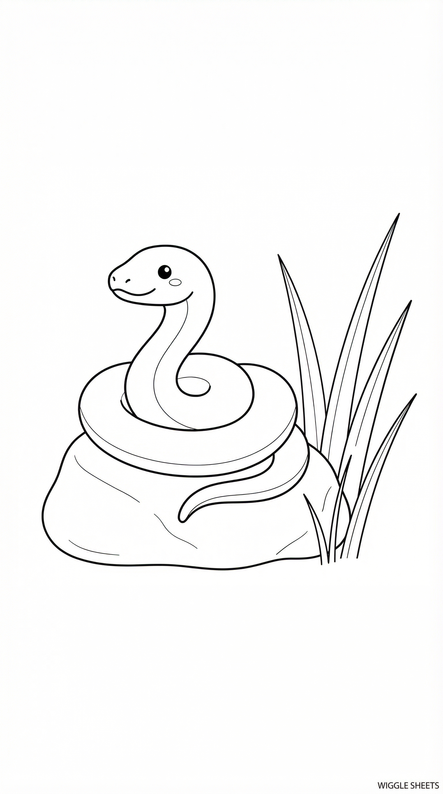 Cute Snake Coloring Page
