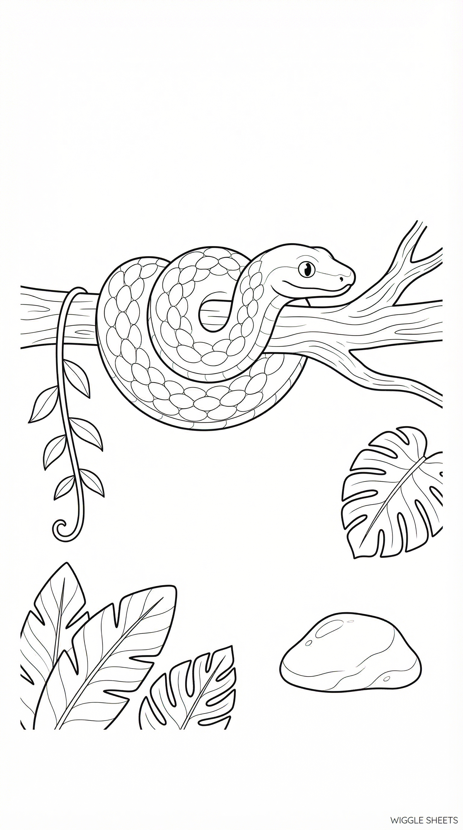 Real Snake Coloring Page