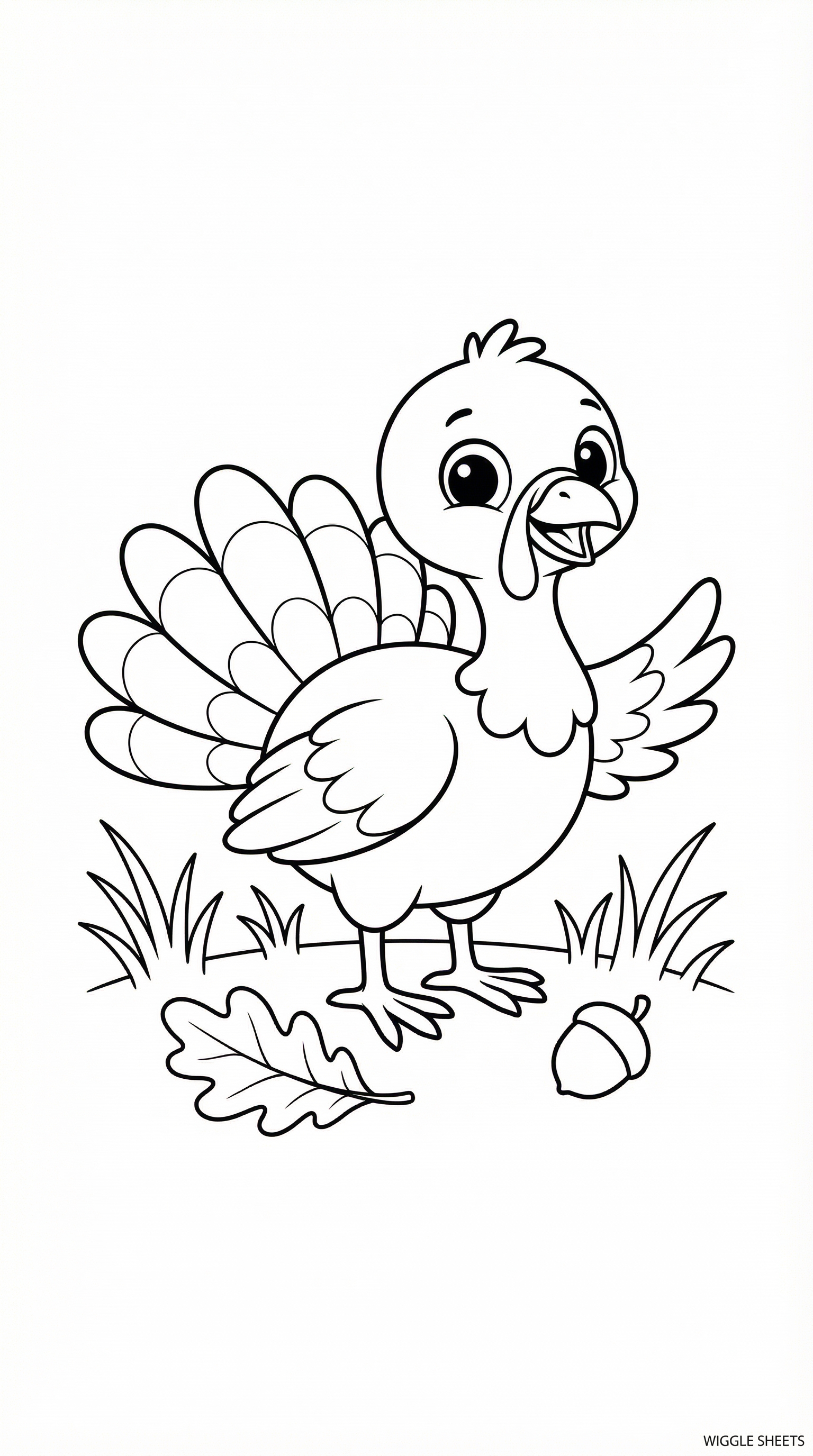 Baby Turkey Coloring Page