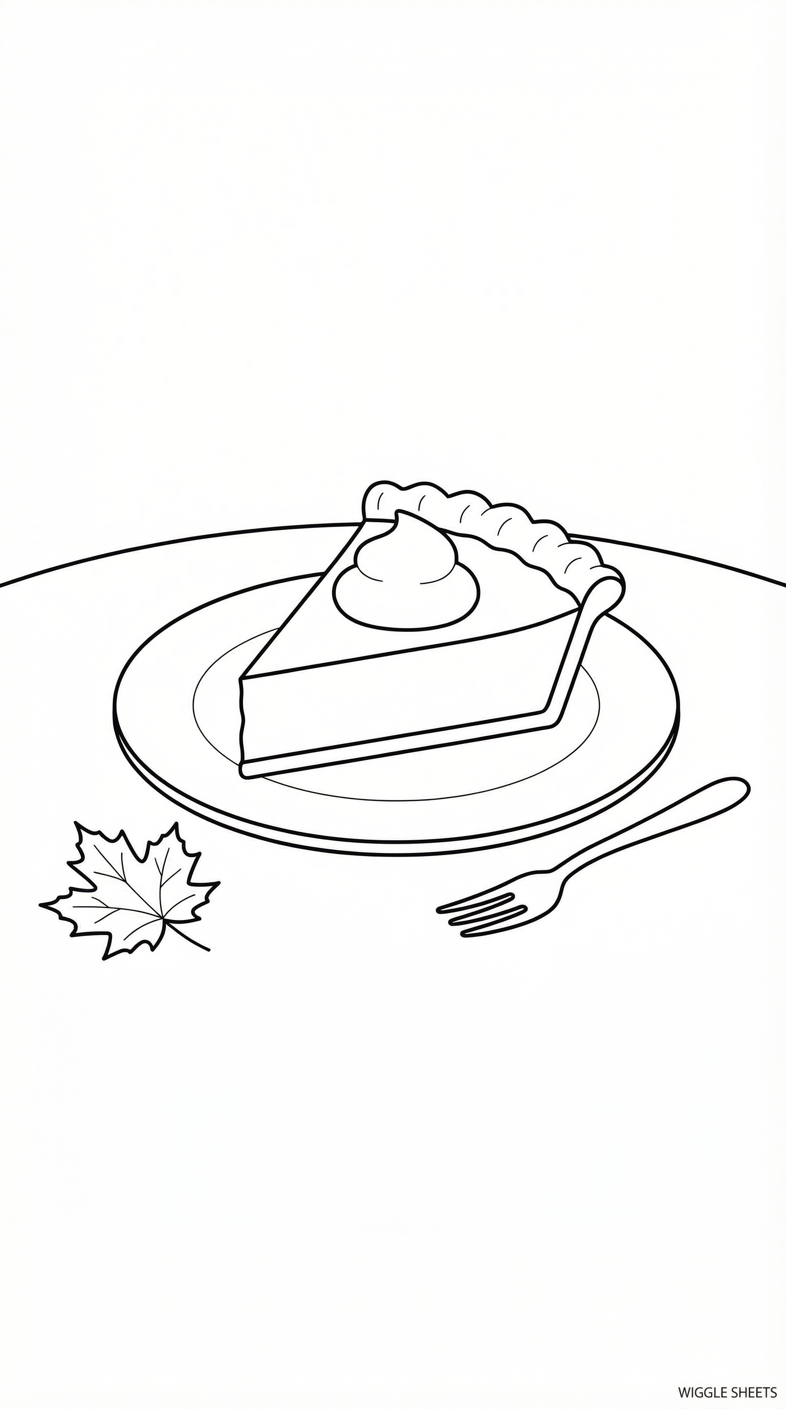 Pumpkin Pie Slice Coloring Page