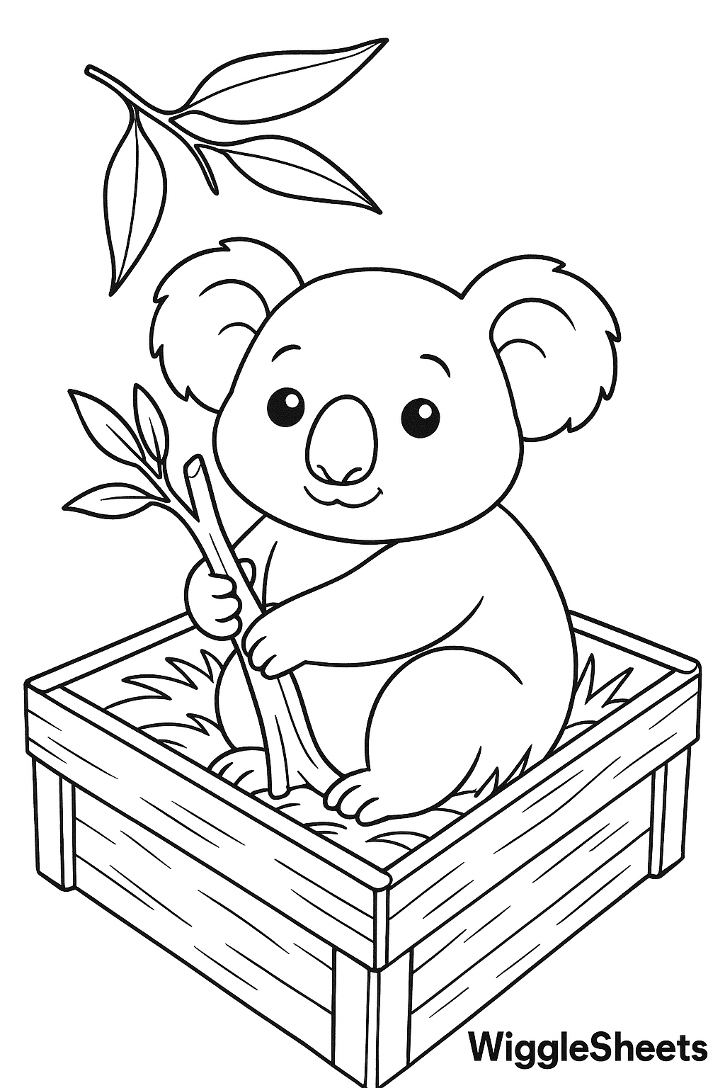 Baby Zoo Nursery Koala Coloring Page