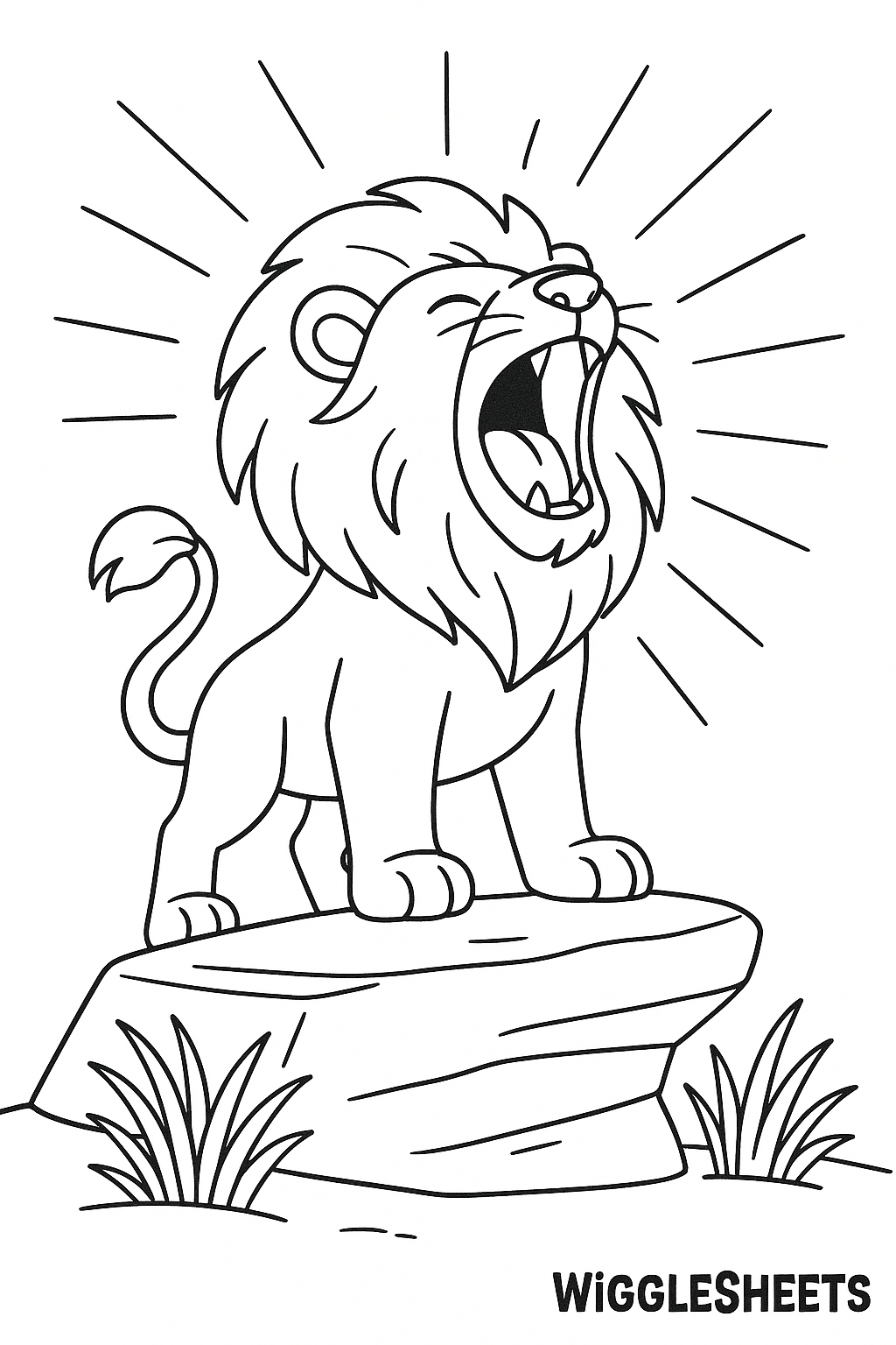 Lion’s Roar Coloring Page