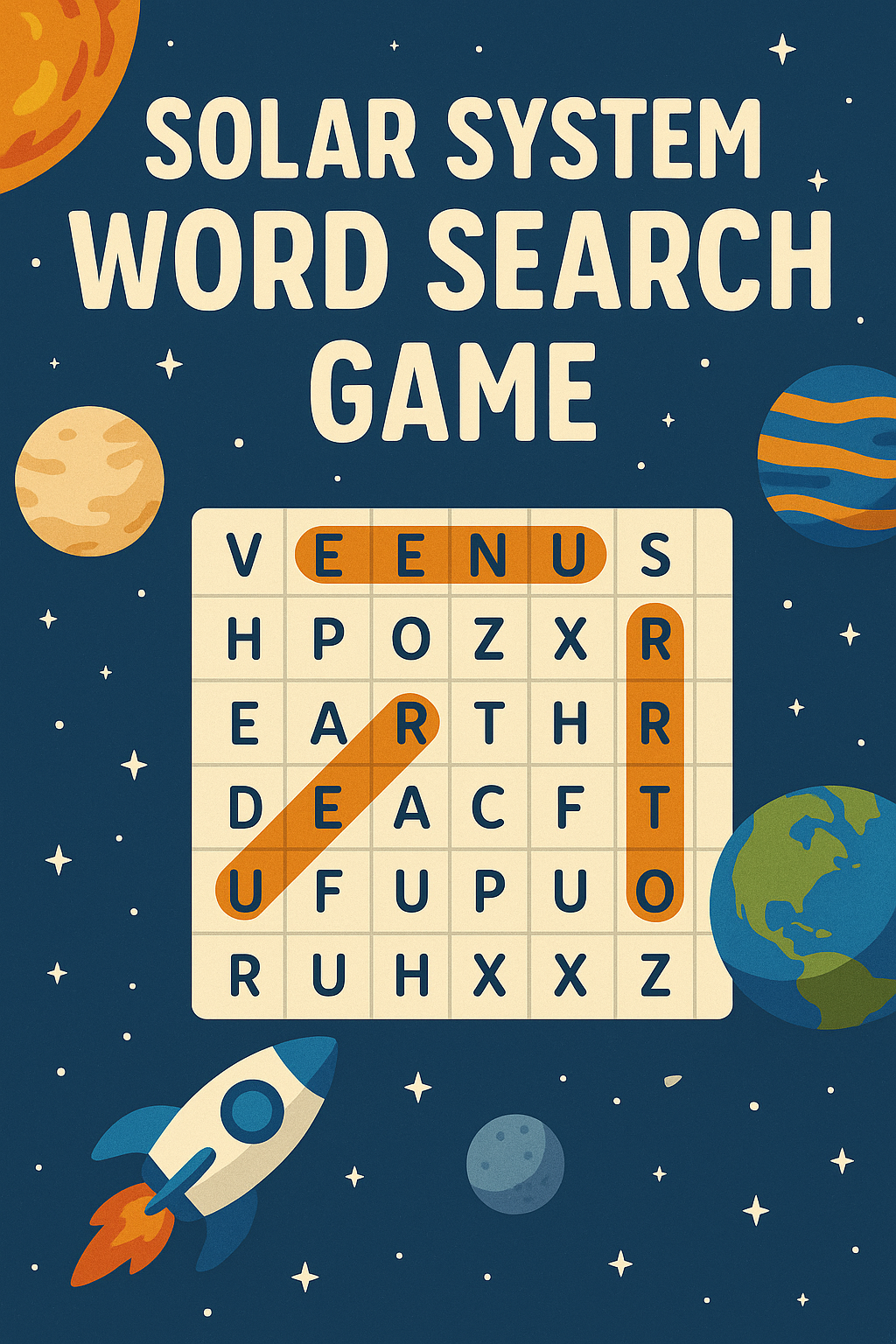 Solar System Word Search Category