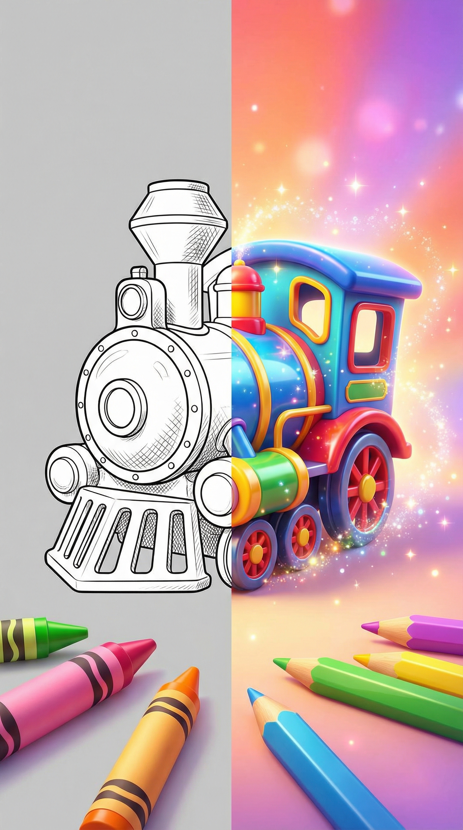 Steam Train Coloring Pages